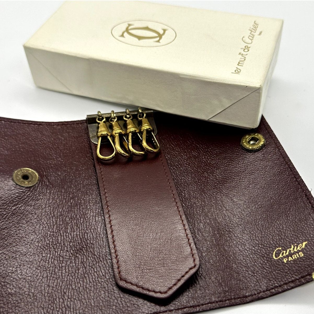 Cartier CARTIER Vintage Leather Key Case/HolderRARE box&dustbag EUC Size ONE SIZE - 3 Thumbnail