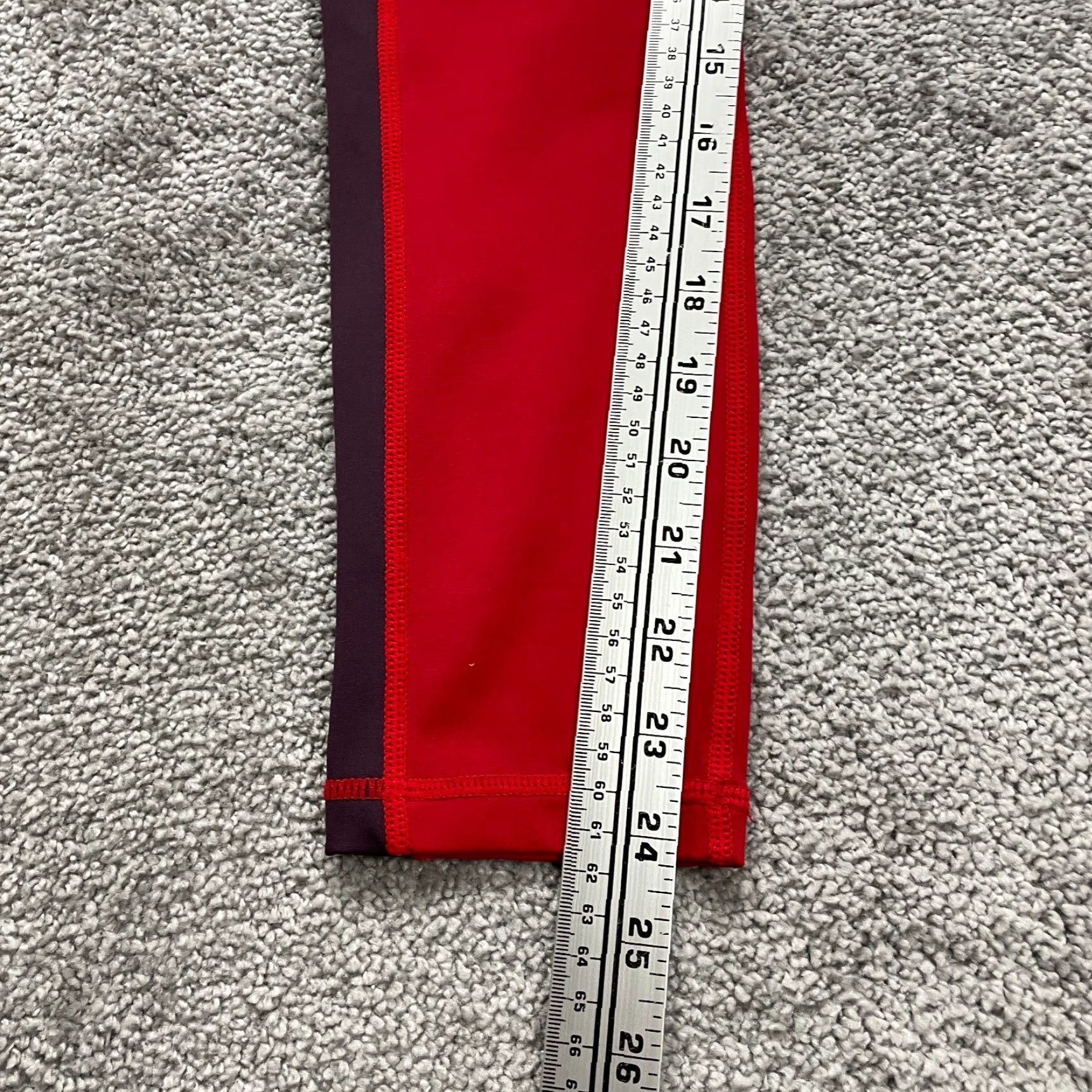 Vintage Zyia Active Compression Leggings Womens 6-8 Red High Rise Athletic Yoga 26x24 Size 28" / US 6 / IT 42 - 6 Thumbnail