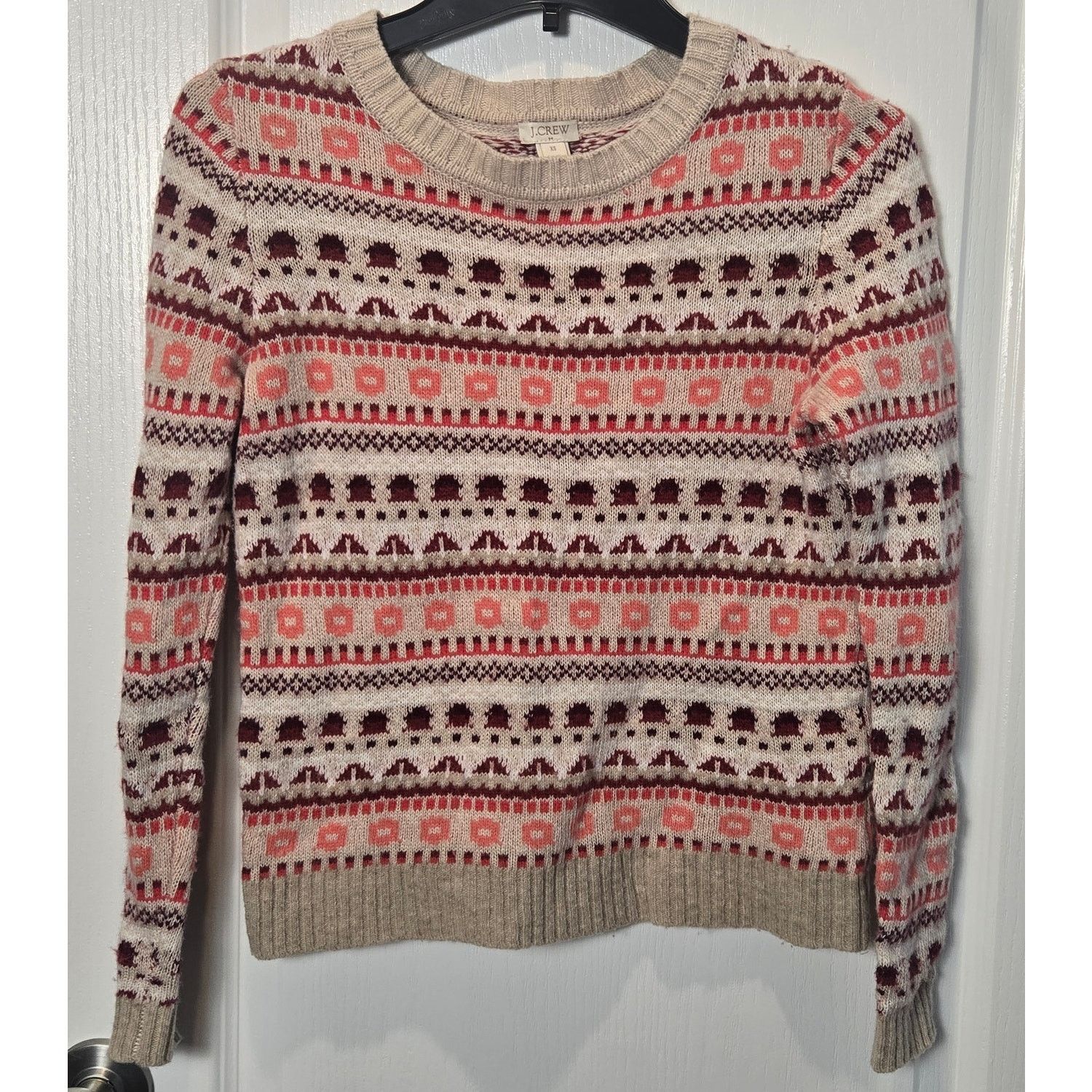 J.Crew J. Crew Fair Isle striped sweater sz XS wool blend Size XS / US 0-2 / IT 36-38 - 1 Thumbnail