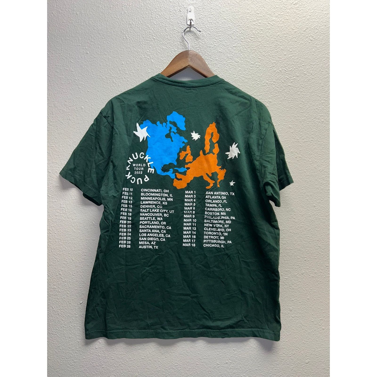 Next Level Apparel Knuckle Pucker Shirt World Tour 2022 '22 Concert Tee Band XL Size US XL / EU 56 / 4 - 6 Thumbnail