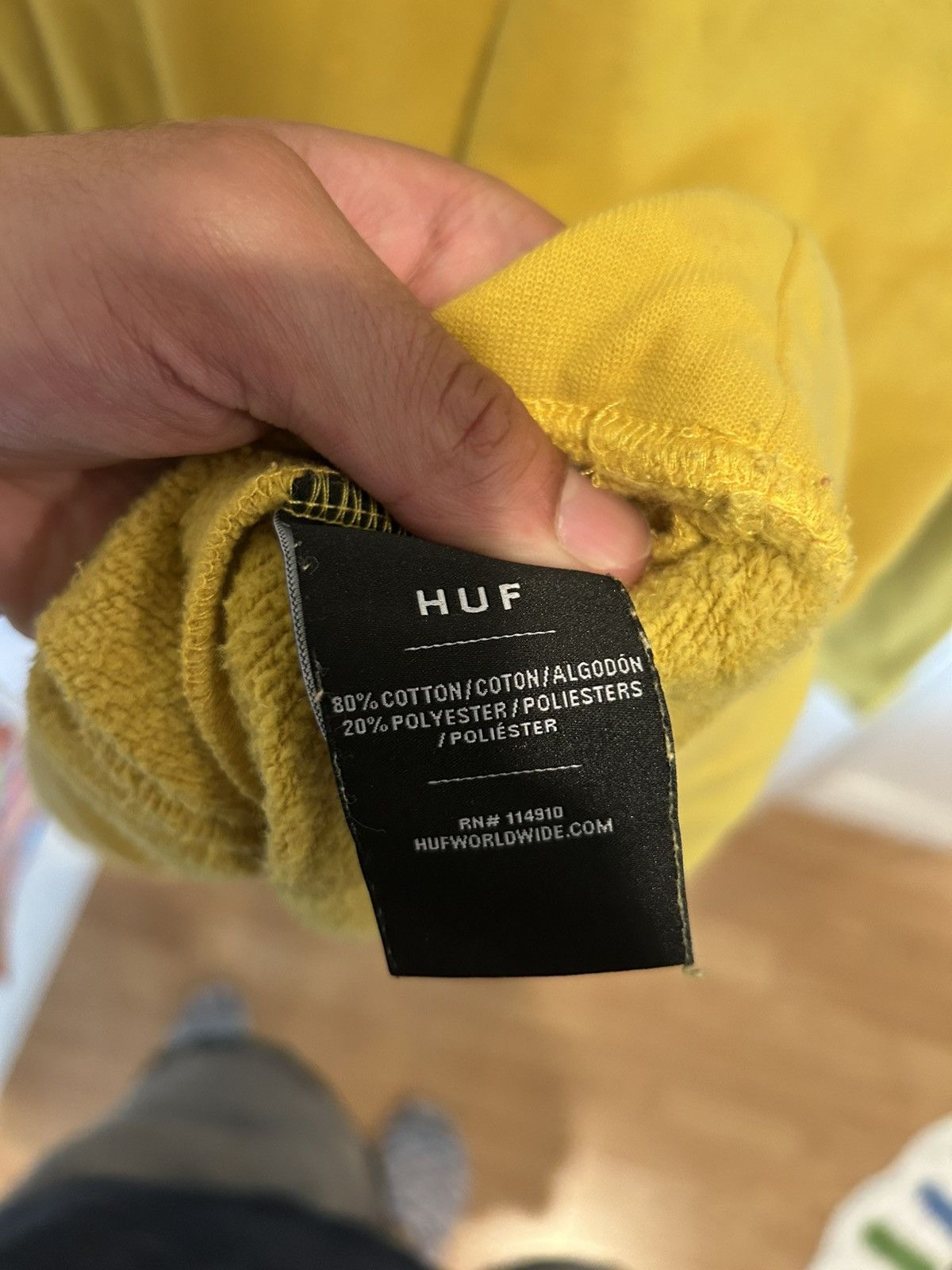 Huf HUF weed leaf yellow hoodie Size US XL / EU 56 / 4 - 4 Thumbnail