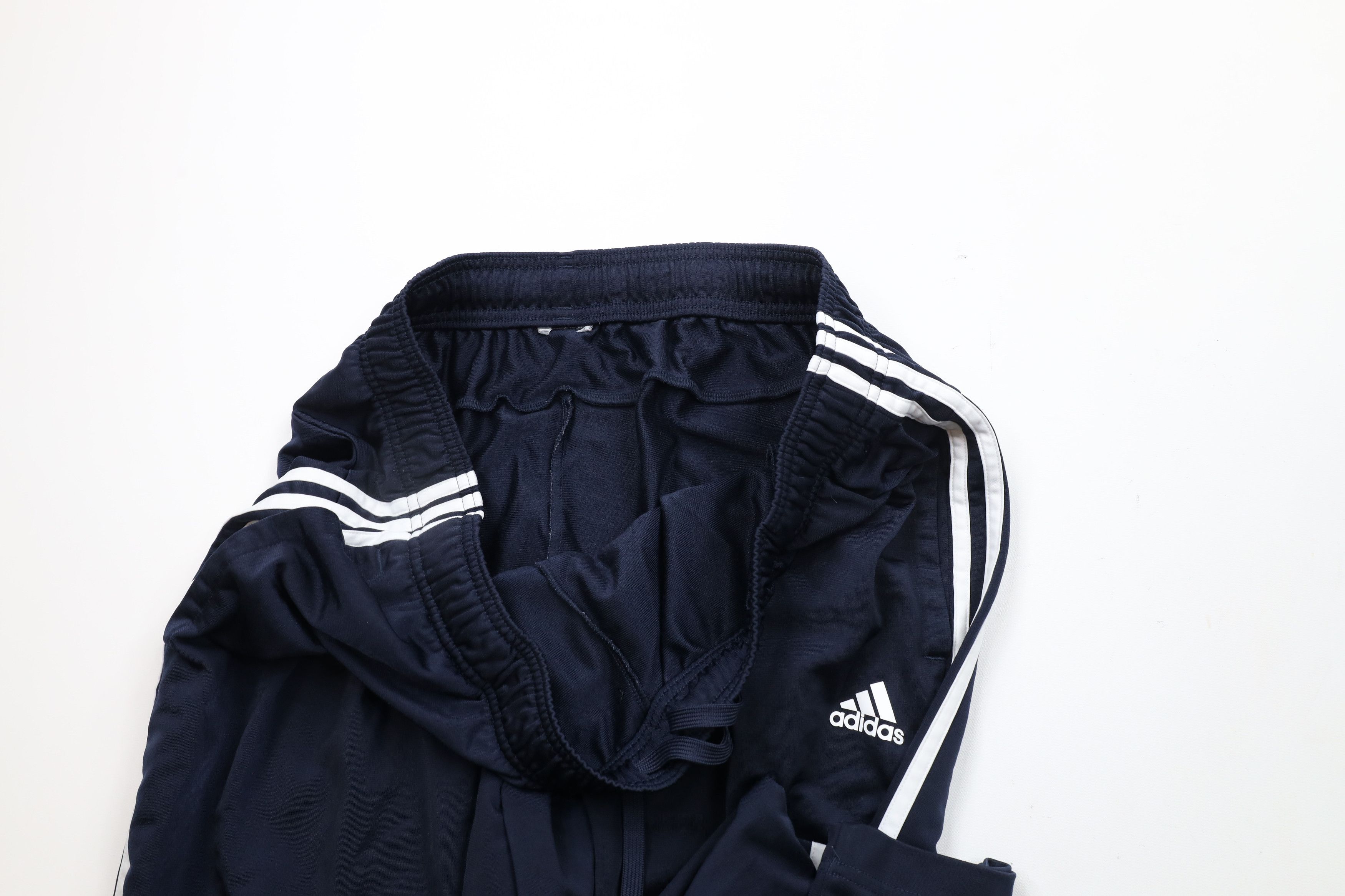 Adidas × Vintage Vintage Adidas Out Striped Wide Leg Pants Blue Polyester Size US 38 / EU 54 - 7 Thumbnail