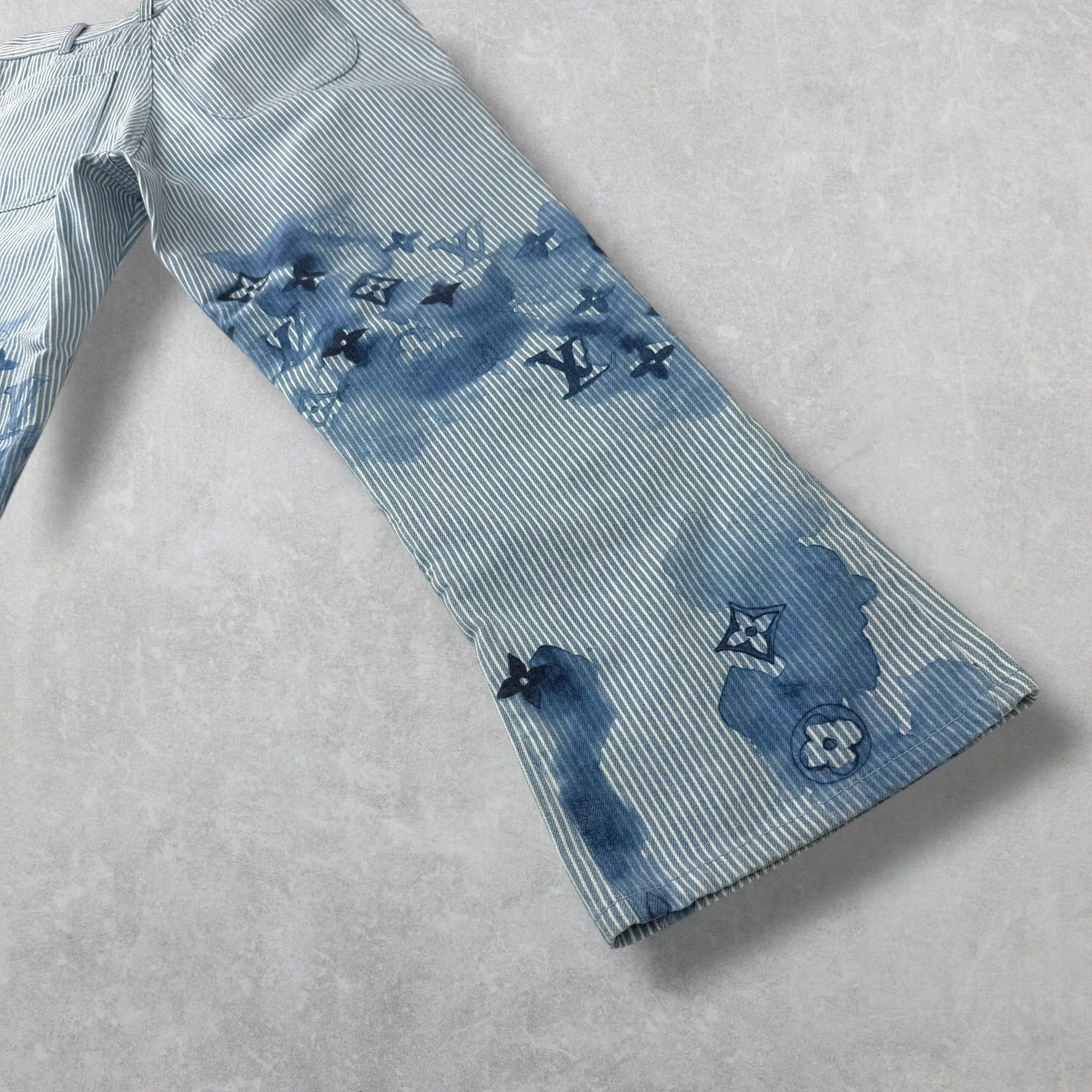 Louis Vuitton Louis Vuitton Watercolor Stripe Denim Cargo Pants 34 Size US 34 / EU 50 - 9 Thumbnail