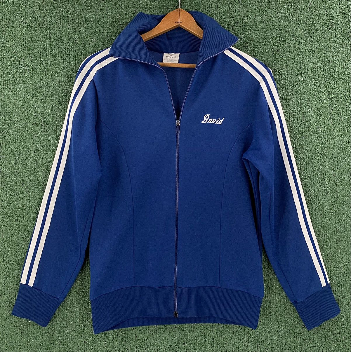 Adidas VTG 70’s Adidas Three Stripe Navy Track Jacket Men’s Small Size US S / EU 44-46 / 1 - 1 Thumbnail
