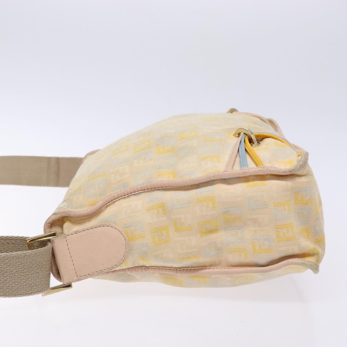 Fendi FENDI Zucchino Canvas Shoulder Bag Beige Gold Size ONE SIZE - 5 Thumbnail