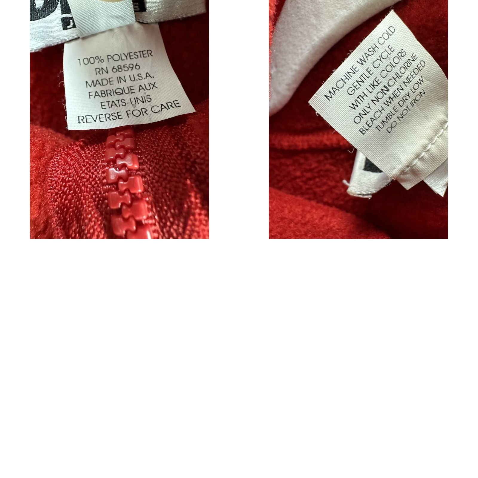 DKNY VINTAGE DKNY Red Fleece Sweatshirt Pullover Kangaroo Pocket Logo Sz M Womens 1/4 Zip Size M / US 6-8 / IT 42-44 - 8 Thumbnail
