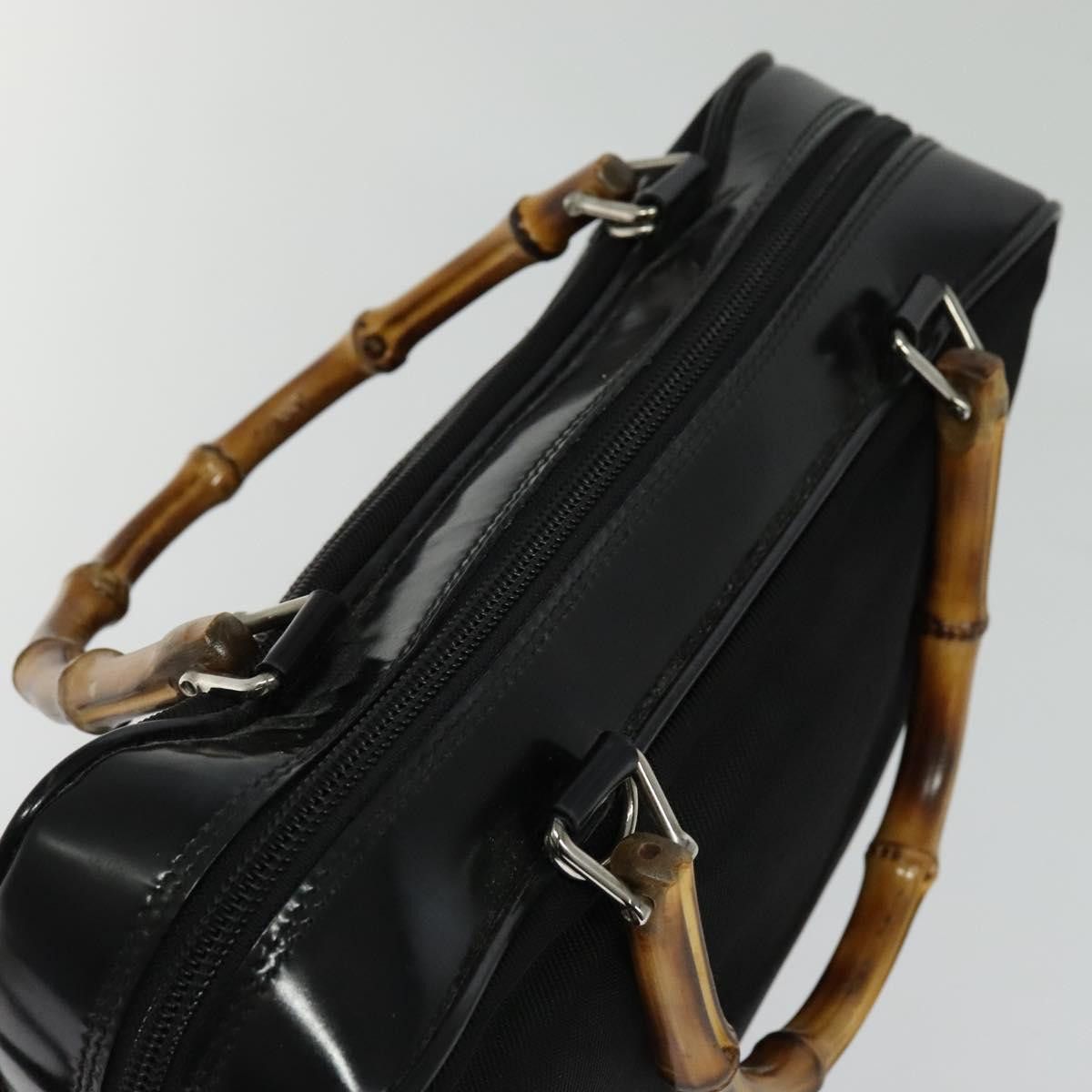 Gucci GUCCI Bamboo Hand Bag Nylon Black Silver 000 2040 000 2040 Size ONE SIZE - 6 Thumbnail