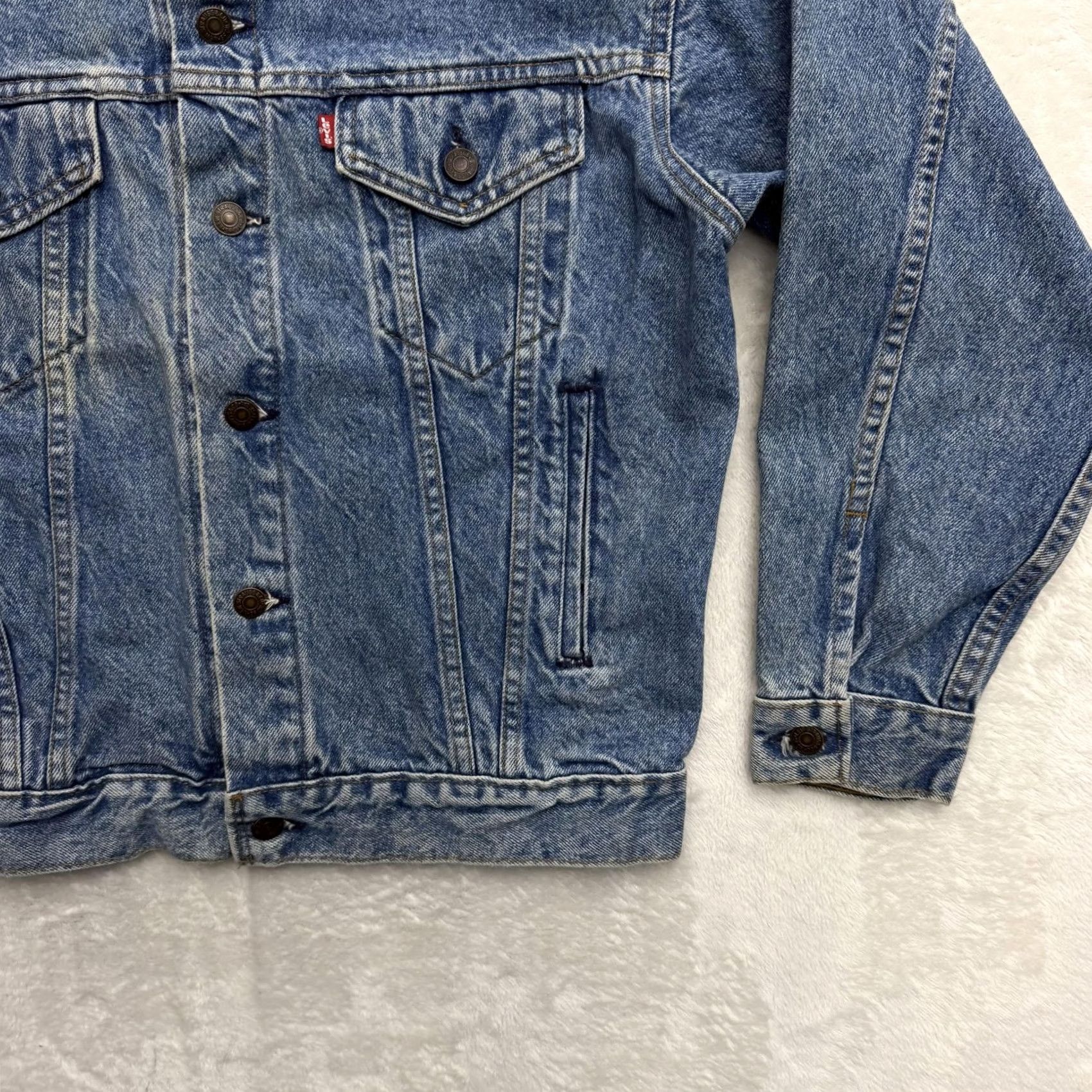 Levi's VINTAGE Levi's Jacket Mens Small Blue Denim Trucker Bomber Made USA 70507-0214 Size US S / EU 44-46 / 1 - 4 Thumbnail