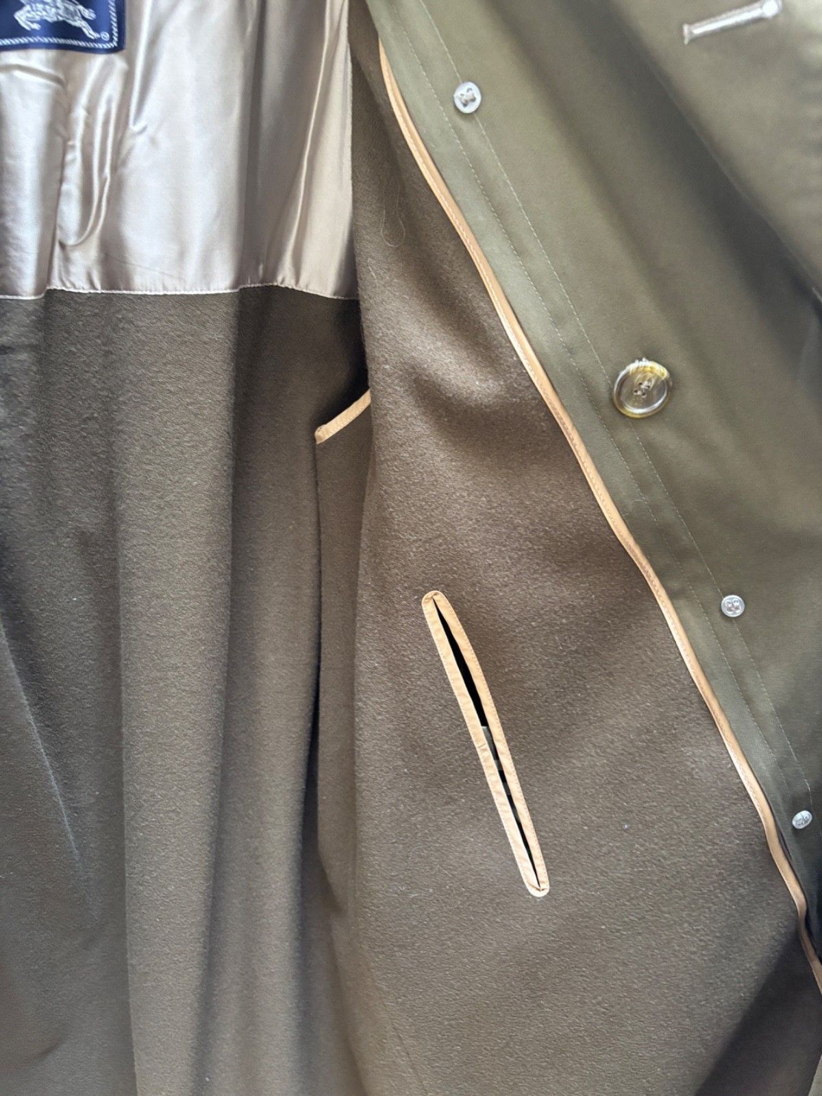 Burberry Rare M46 90s Burberry Trench Coat w/ Green House Check Size US XL / EU 56 / 4 - 15 Thumbnail