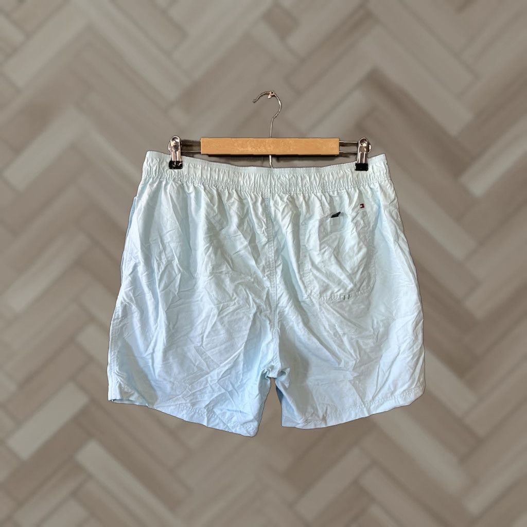 Tommy Hilfiger Tommy Hilfiger Mens Swim Trunks Bottom Lined Blue Trunks Size L Large Splash Style Size US 33 - 1 Thumbnail