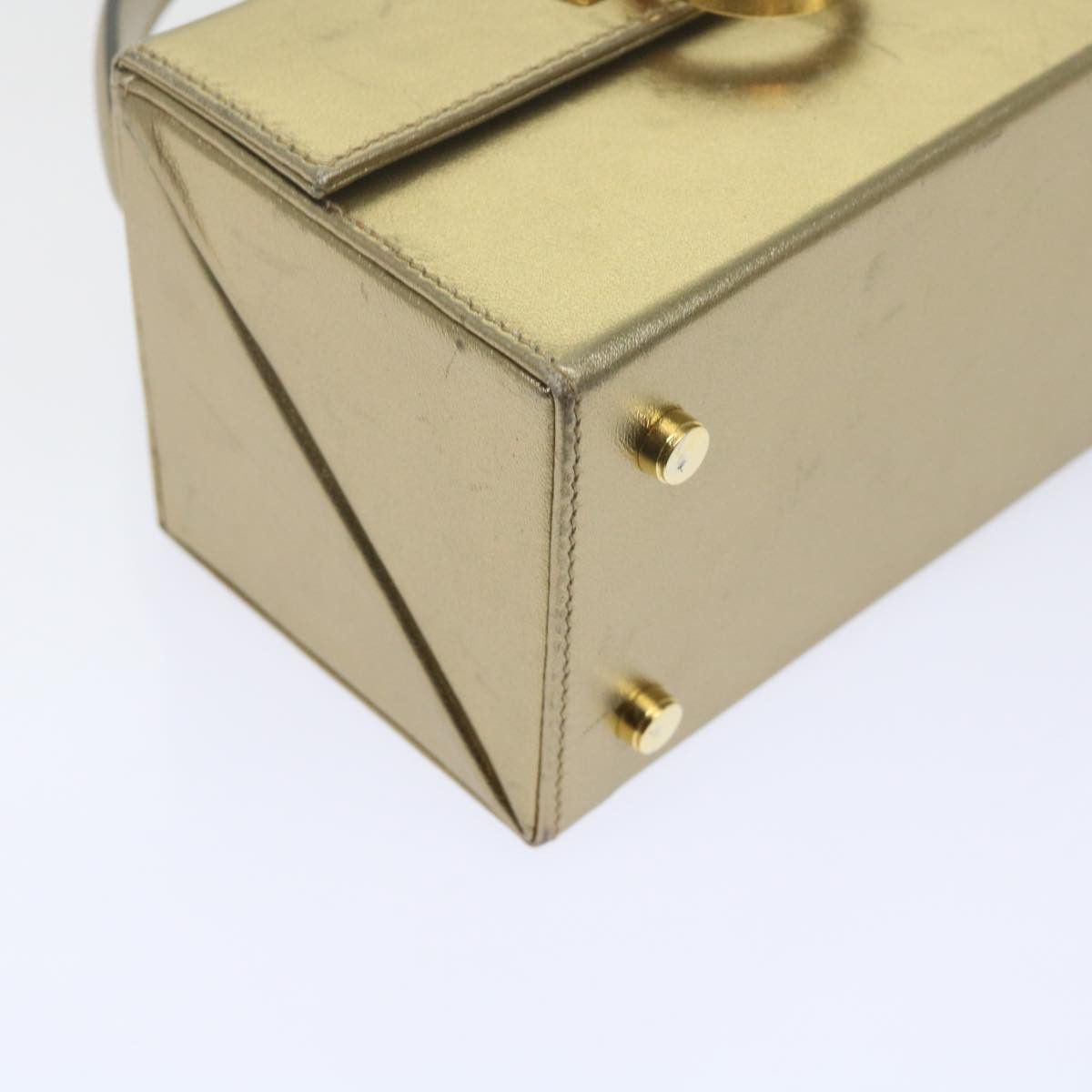 Salvatore Ferragamo Salvatore Ferragamo Gancini Hand Bag Leather Gold Tone Size ONE SIZE - 11 Thumbnail