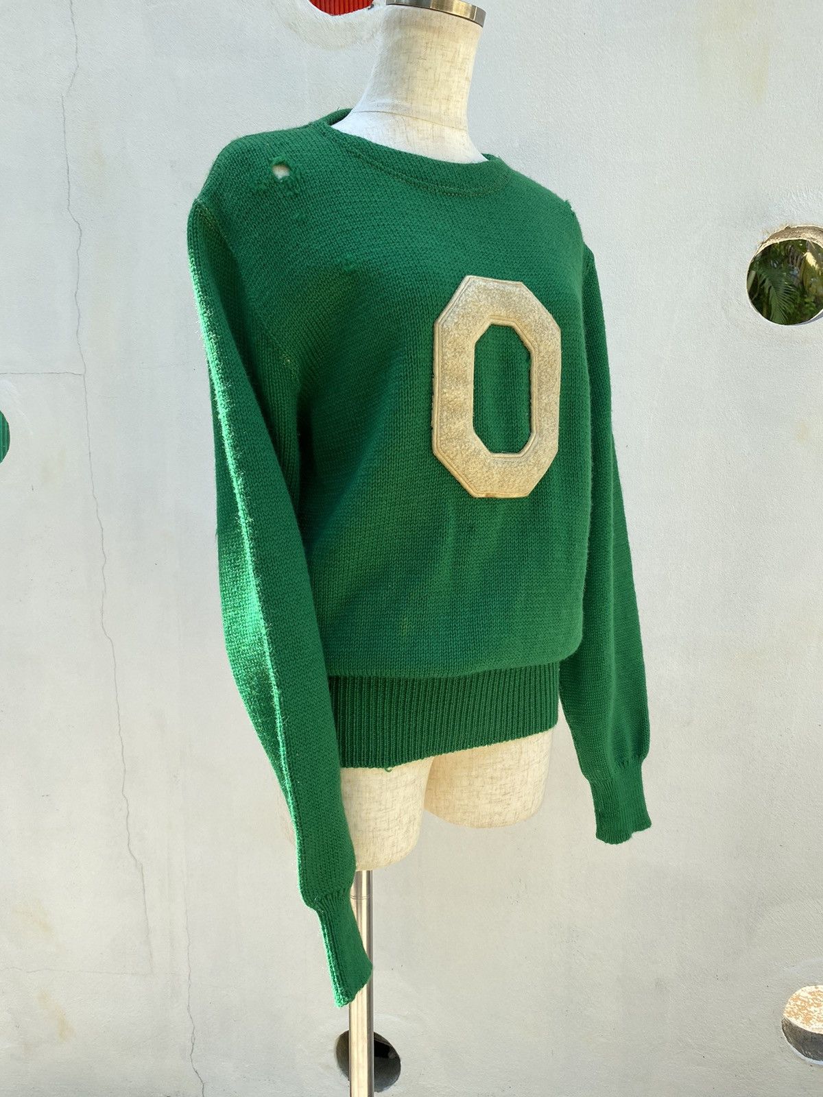 Designer × Vintage Nelson knitting Green Knit Sweater with Front Logo Patch Size M / US 6-8 / IT 42-44 - 15 Thumbnail