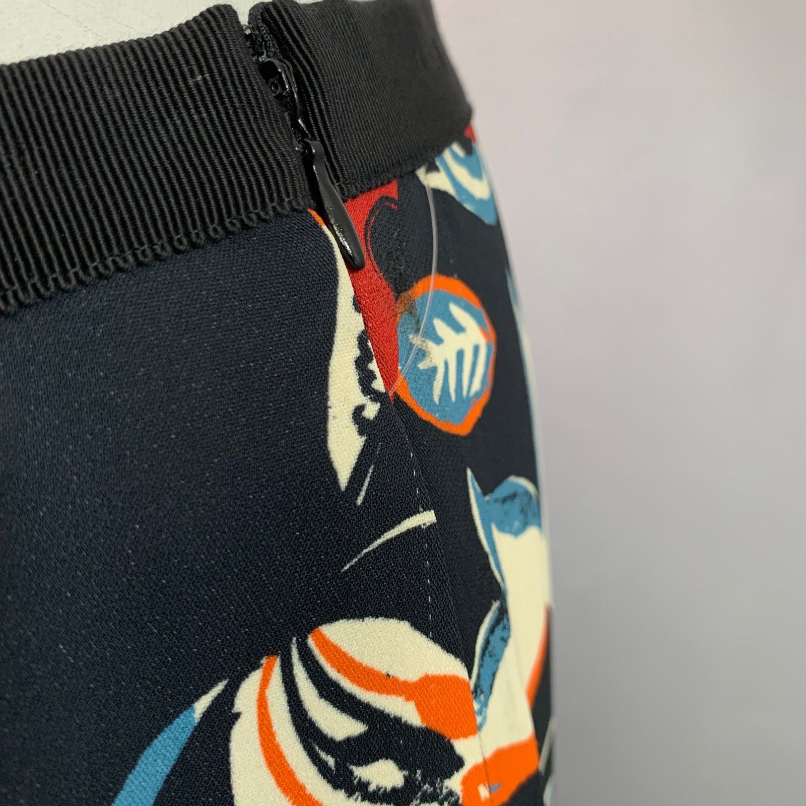 Etro ETRO Black Multi Color Blend Abstract Floral Tapered Pants Size 34" / US 12 / IT 48 - 4 Thumbnail