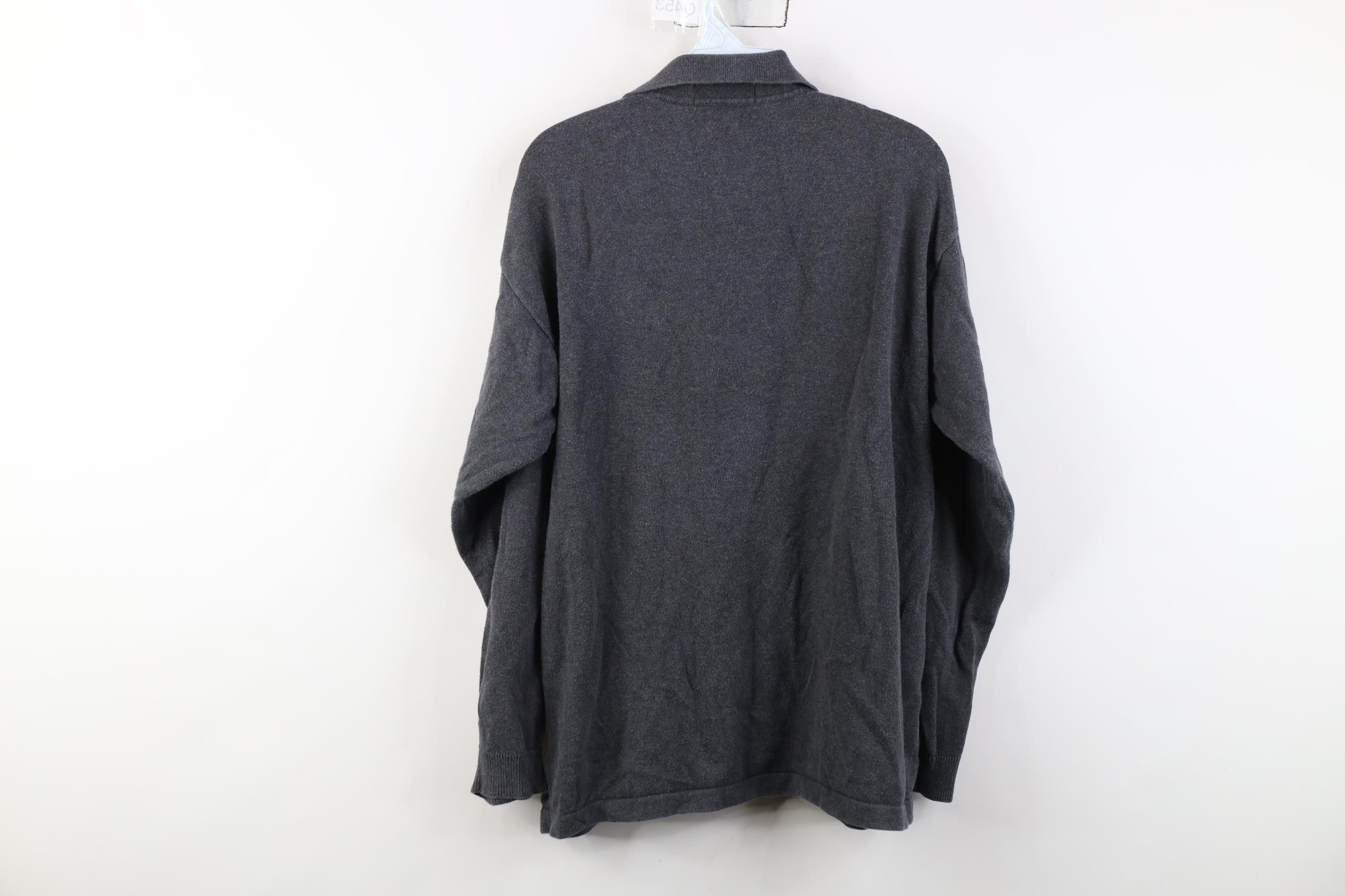 Vintage Vintage 90s Streetwear Cotton Knit Collared Polo Shirt Gray Size US L / EU 52-54 / 3 - 8 Thumbnail