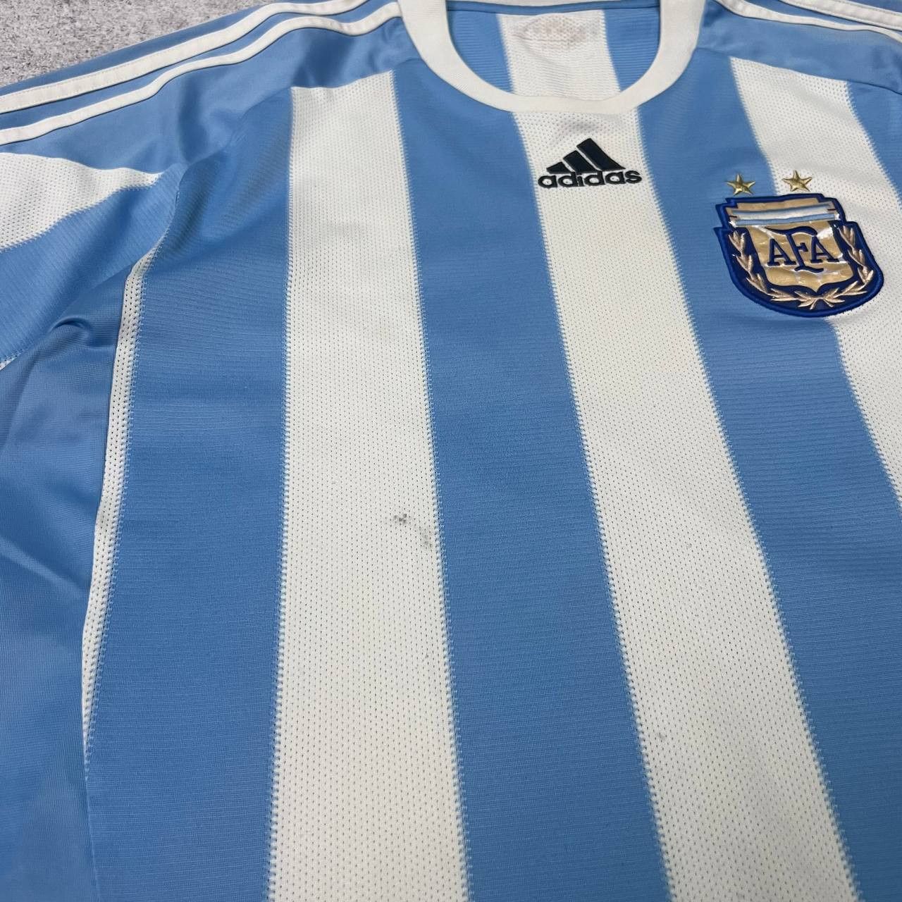 Adidas Argentina 2010–2011 Adidas Football Jersey Home Shirt Size M Size US M / EU 48-50 / 2 - 3 Thumbnail