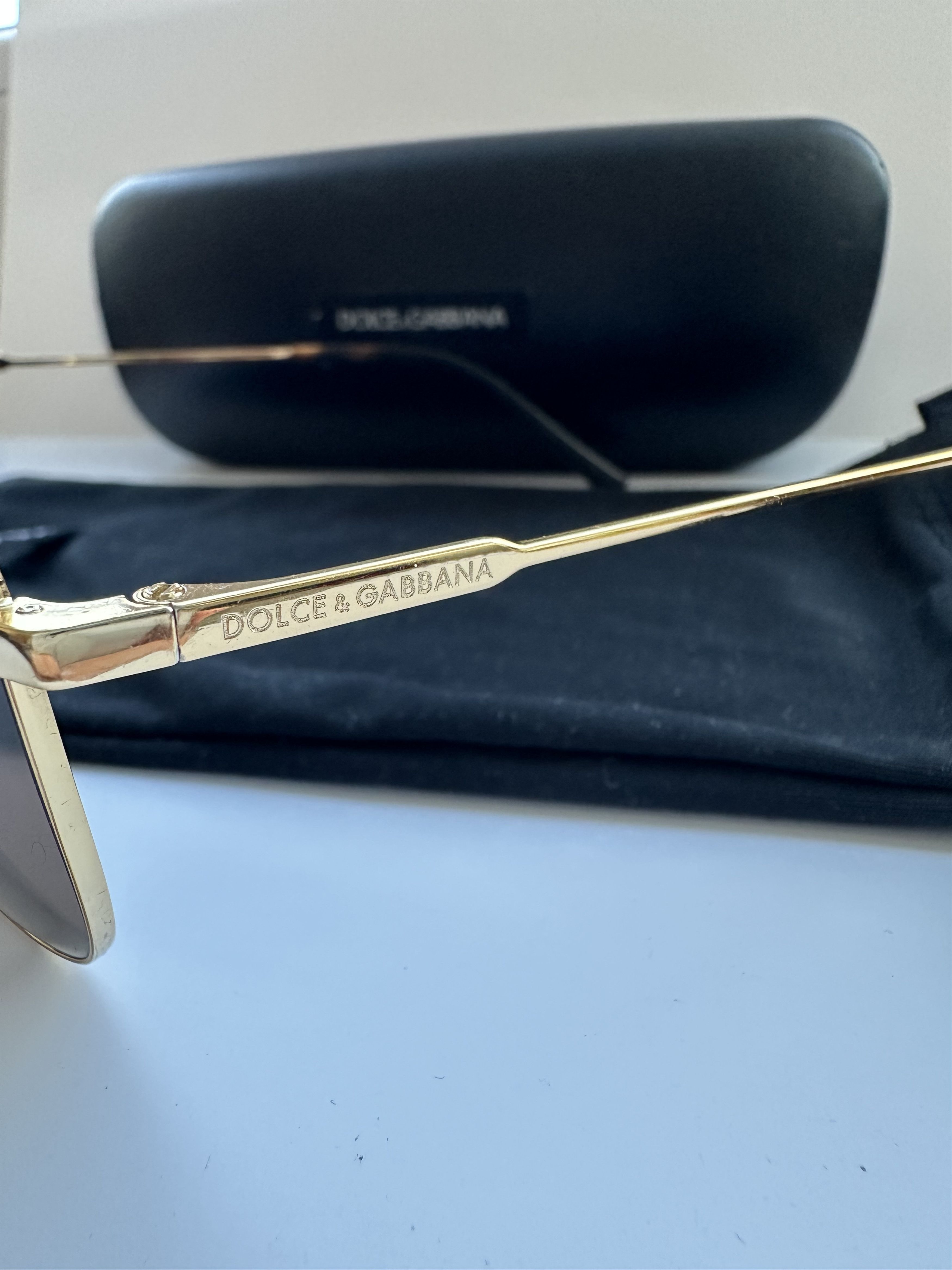 Dolce & Gabbana Dolce & Gabanna DG2129 Aviator Sunglasses Size ONE SIZE - 3 Thumbnail