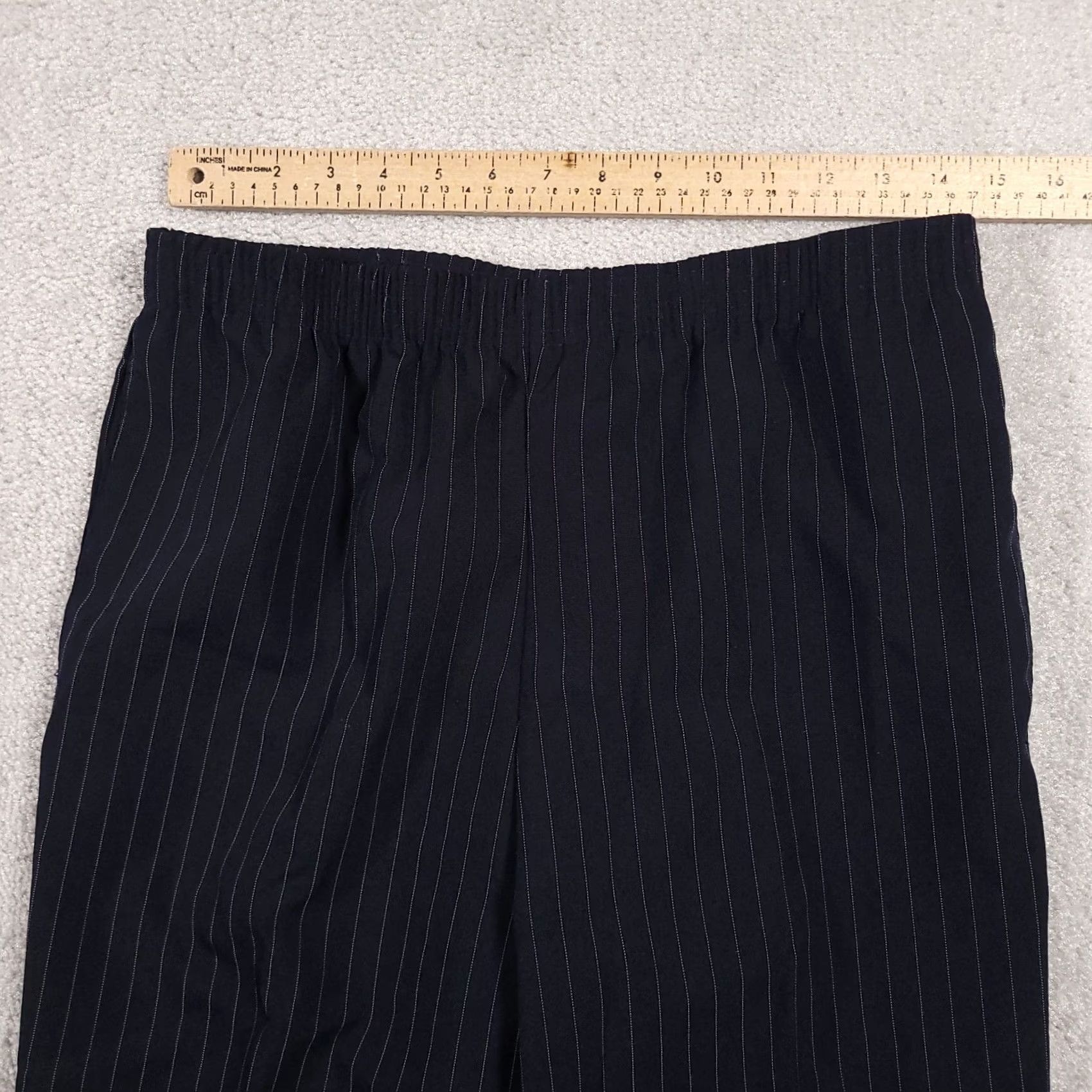Levi's Vtg Levi Strauss & Co Bend Over Pull On Pants Women's Size 8P Blue Pinstripe USA Pants Women 8P Blue Pinstripe USA Size 30" / US 8 / IT 44 - 5 Thumbnail