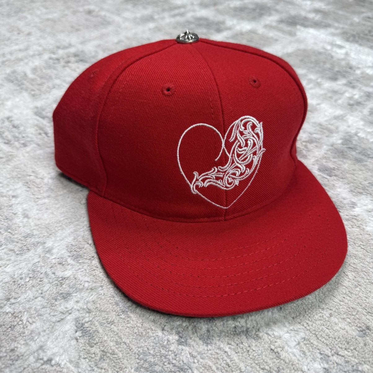 Chrome Hearts Love you heart baseball fitted hat Size ONE SIZE - 2 Thumbnail