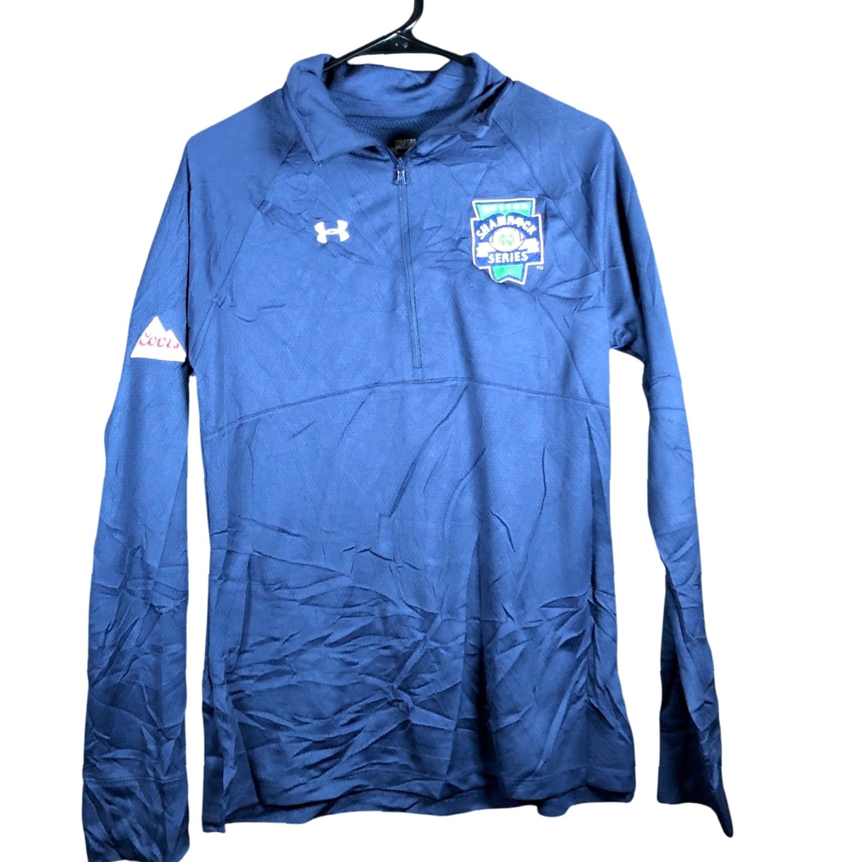 Under Armour VINTAGE Under Armour Mens Shirt Navy Blue 1/4 Zip Loose All Season Gear Long Sleeve M Size US M / EU 48-50 / 2 - 2 Thumbnail