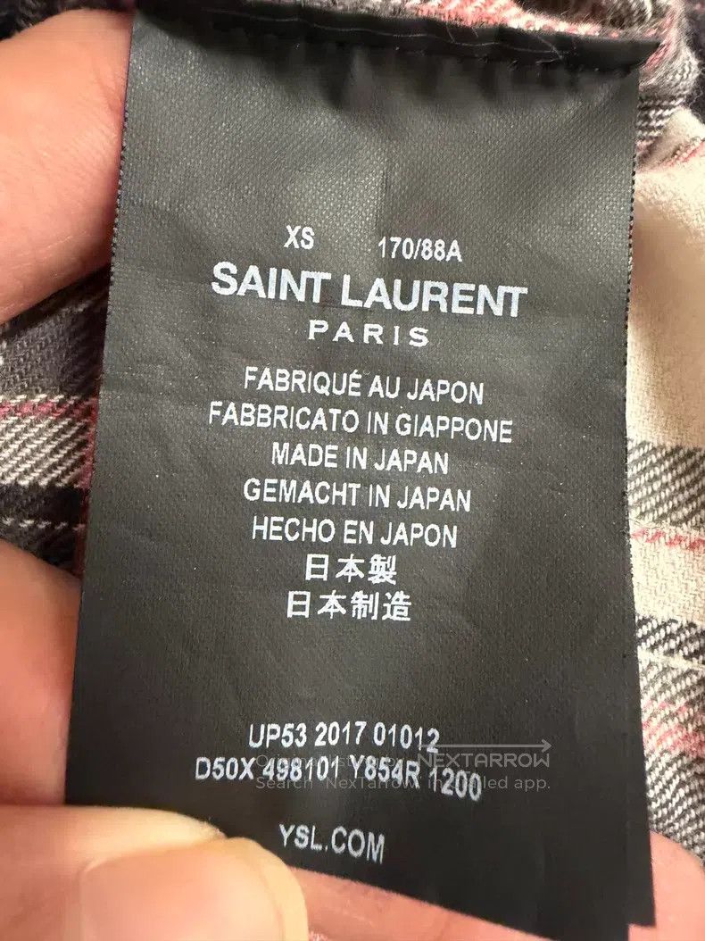 Saint Laurent Paris Saint Laurent Paris Gradient Patchwork Cat Eye Button Shir Size US XS / EU 42 / 0 - 4 Thumbnail