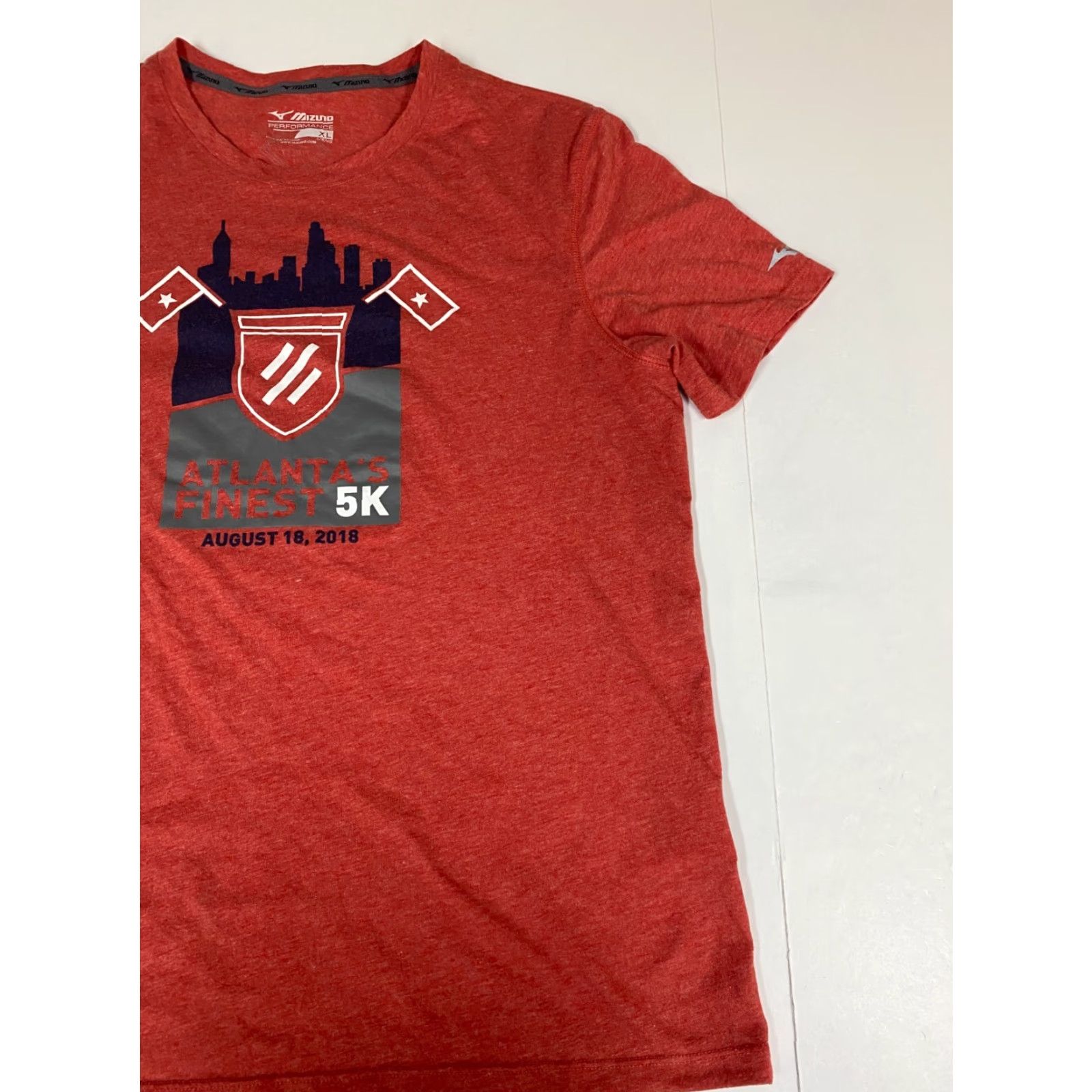 Mizuno Mizuno Mens T-Shirt Short Sleeve Crew Neck Red XL Cotton Logo Breathable 90s University Atlanta 5K Mens Size US XL / EU 56 / 4 - 2 Thumbnail