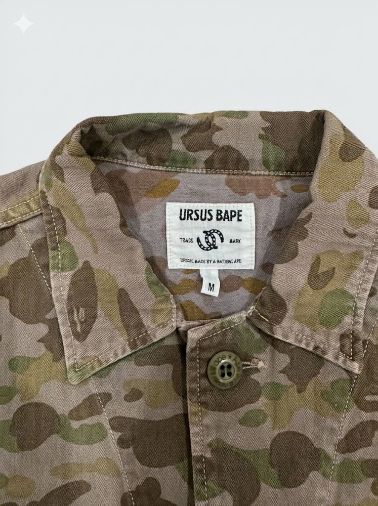 Bape RARE URSUS BAPE by Tetsu Nishiyama Camo Field Shirt Jacket Size US M / EU 48-50 / 2 - 3 Thumbnail