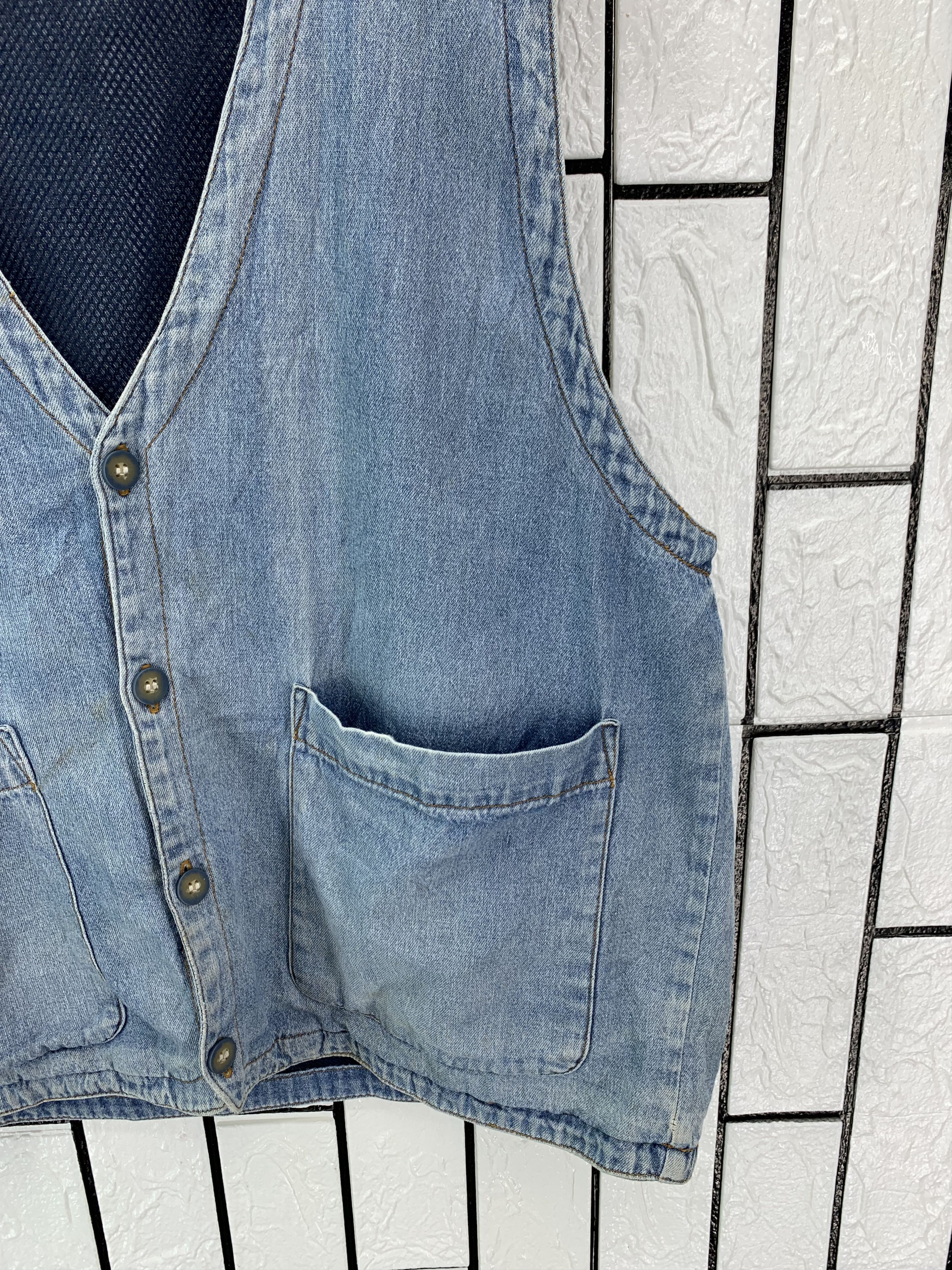 Japanese Brand × Vintage Vintage Denim Vest Size US S / EU 44-46 / 1 - 2 Thumbnail