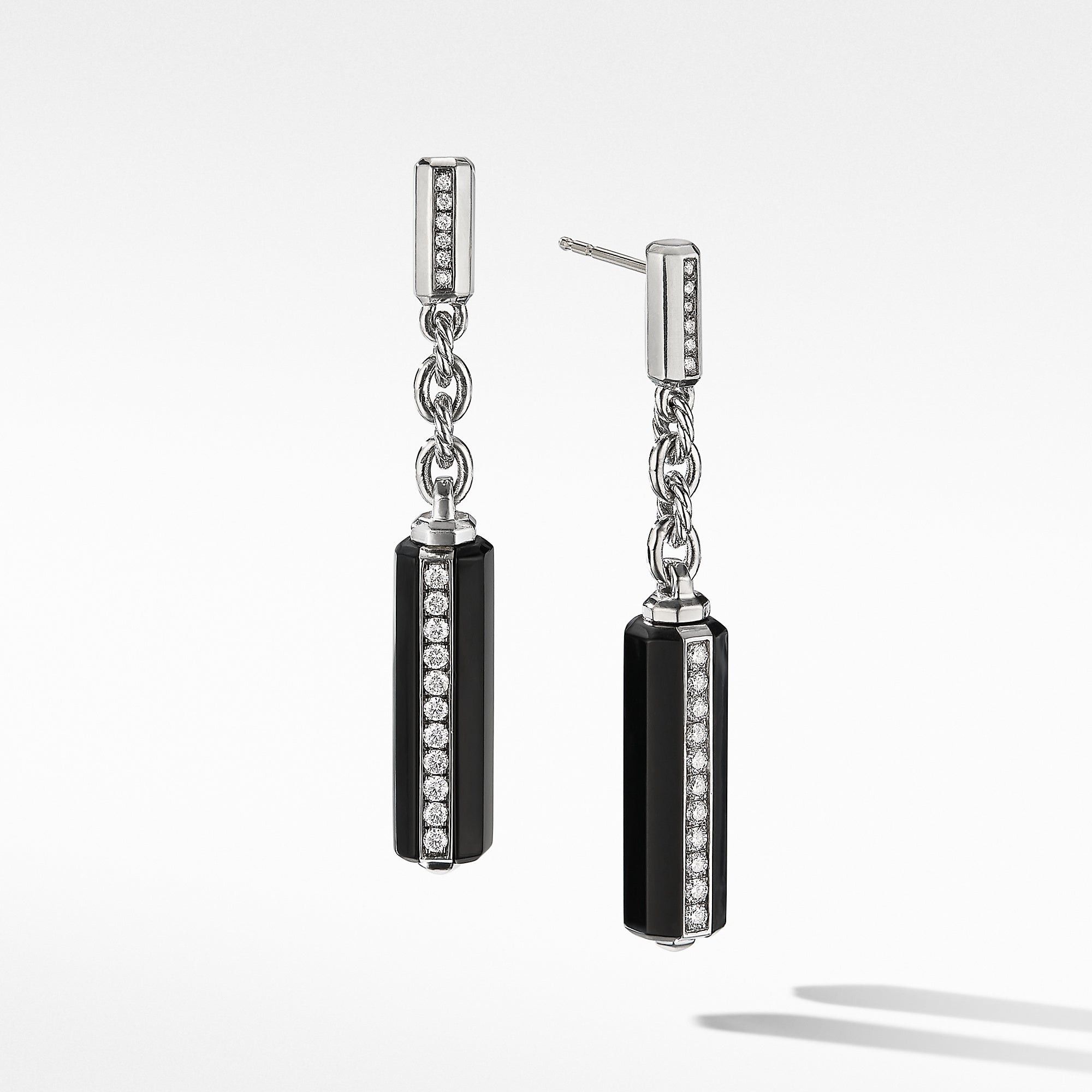 David Yurman o1w1db10525 E16488D Earrings in Silver with Onyx and Diamond Size ONE SIZE - 1 Preview