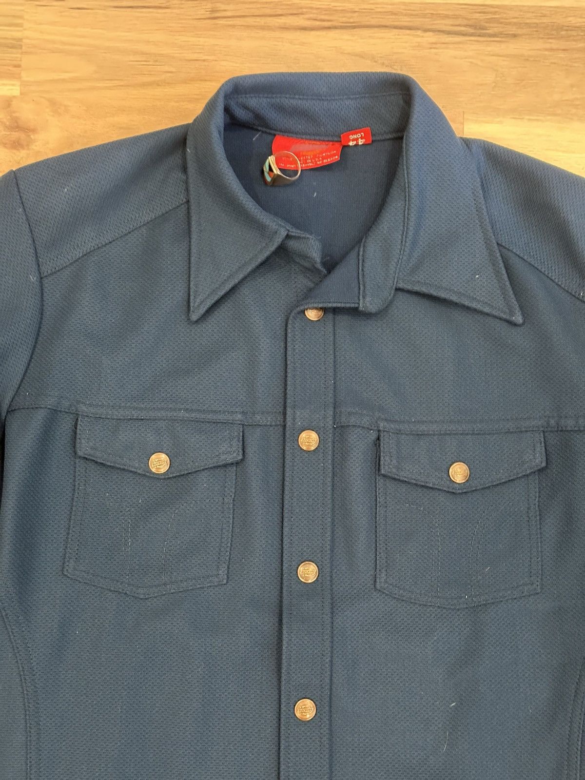 Dickies Vintage Dickies 70s Overshirt/Jacket Navy Blue Snap Size US L / EU 52-54 / 3 - 2 Thumbnail