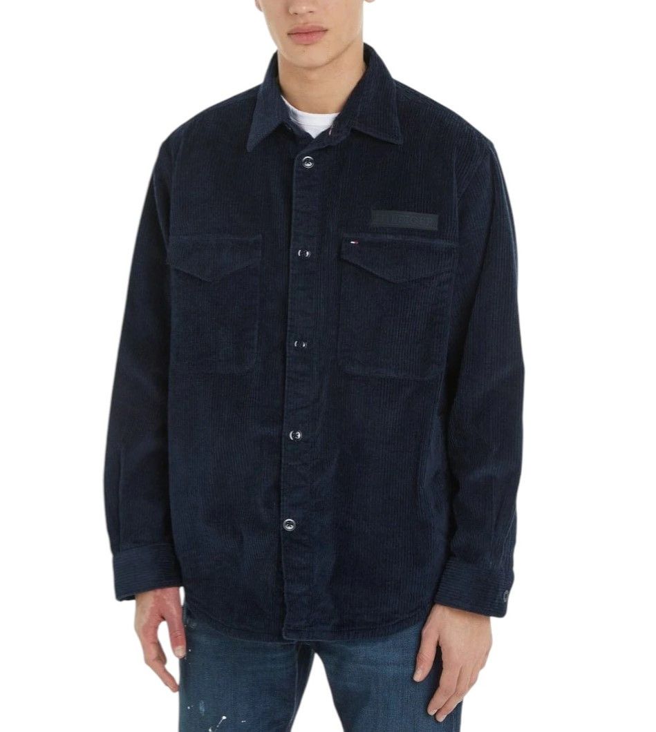 Tommy Hilfiger CORDUROY SOLID OVERSHIRT M Blue Button-Up Jacket 85624 Size US M / EU 48-50 / 2 - 4 Thumbnail