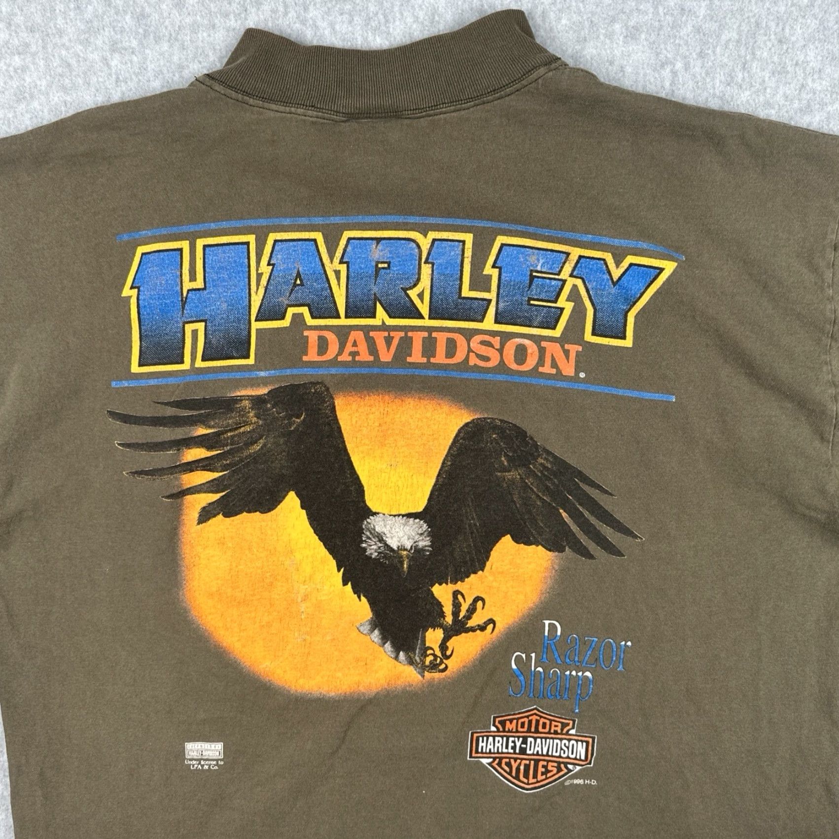 Harley Davidson VINTAGE Harley-Davidson Long Sleeve Pocket Shirt Mens L Green 90s Size US L / EU 52-54 / 3 - 2 Thumbnail