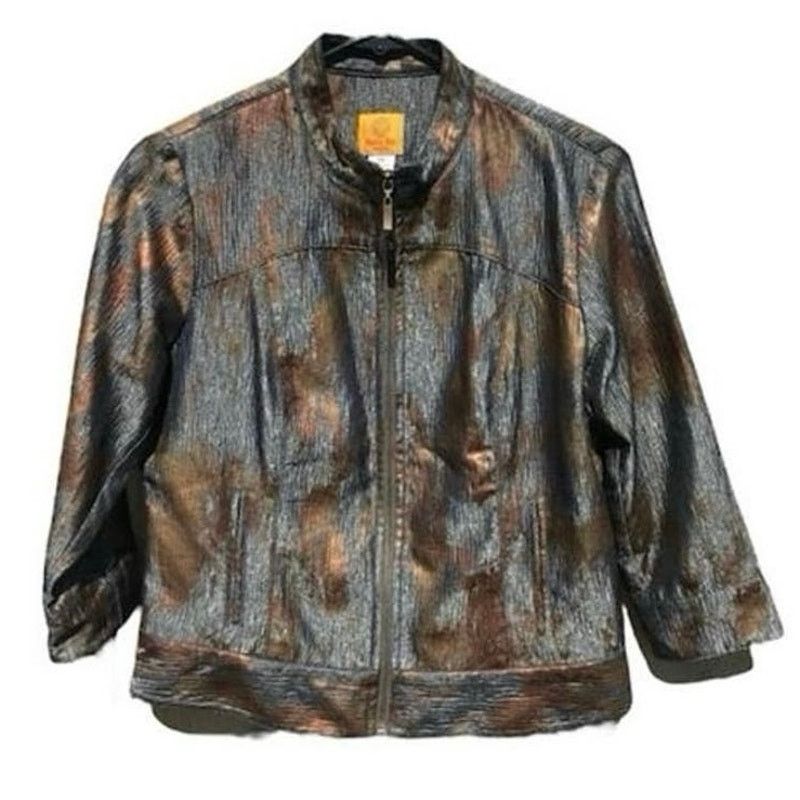 Other Ruby Rd metallic print front zip jacket women's 10P Size L / US 10 / IT 46 - 2 Thumbnail