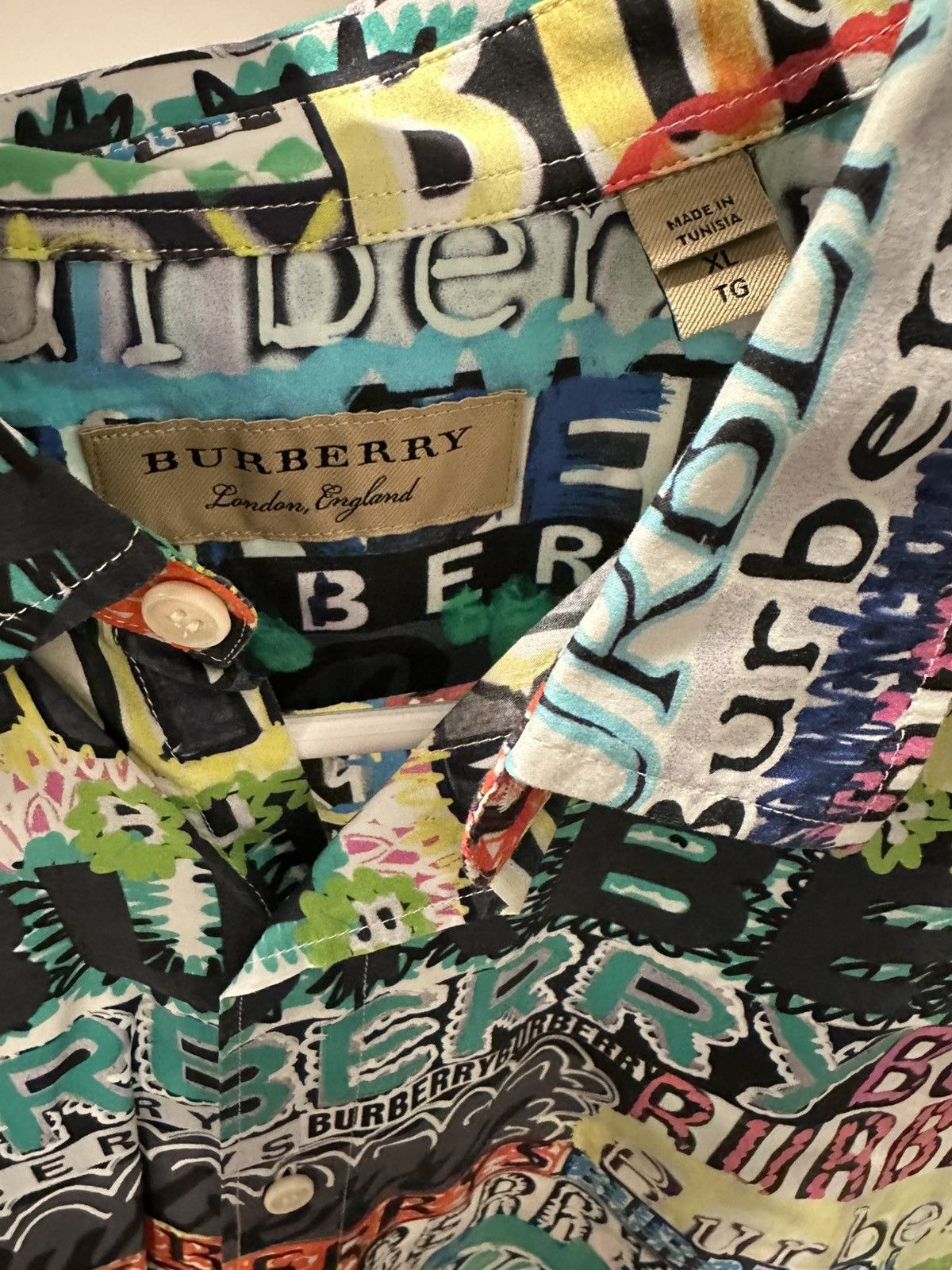 Burberry Burberry Button-Up Shirt Graffiti Size US XL / EU 56 / 4 - 3 Thumbnail