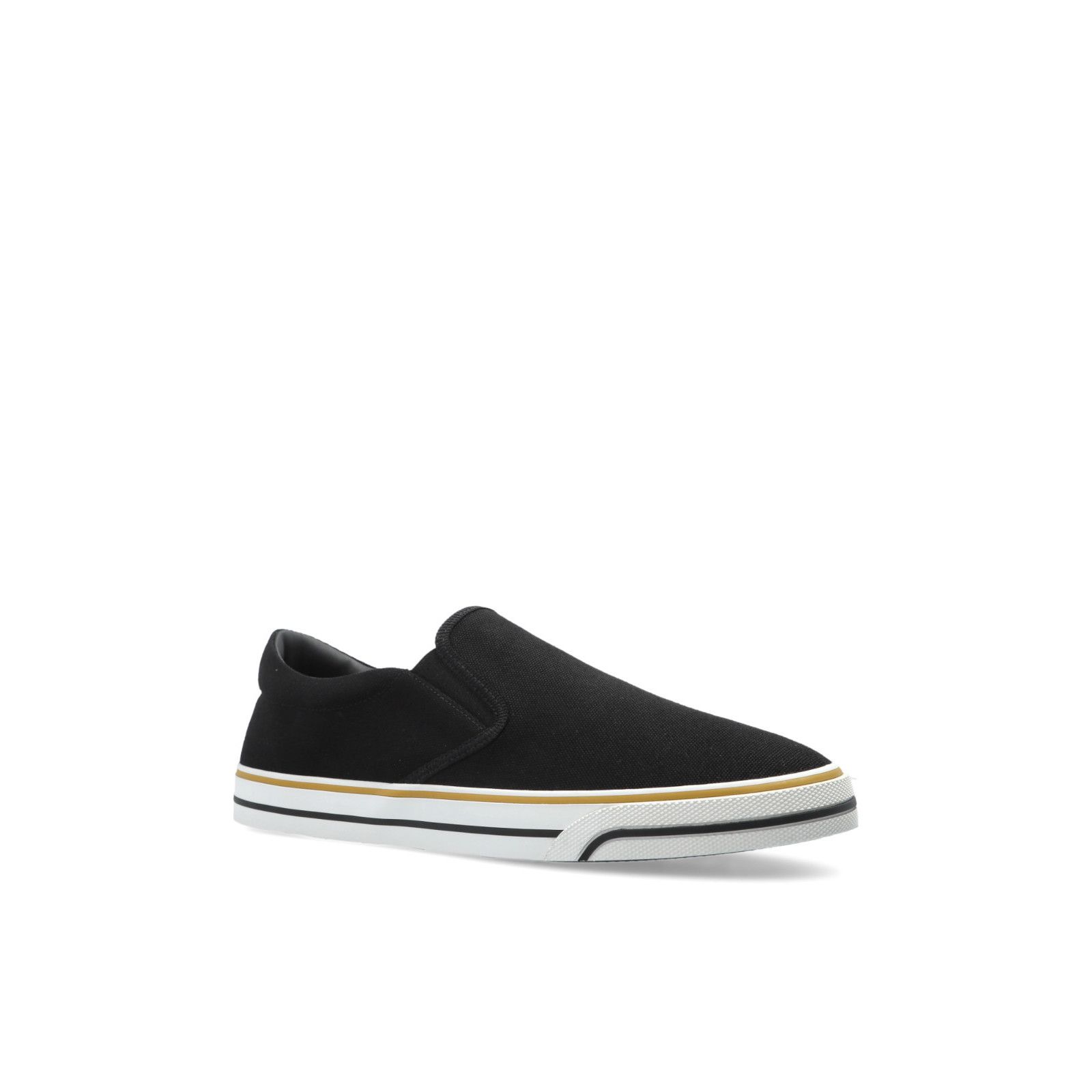 DOLCE&GABBANA Slip On Black Leather Sneakers New & Authentic