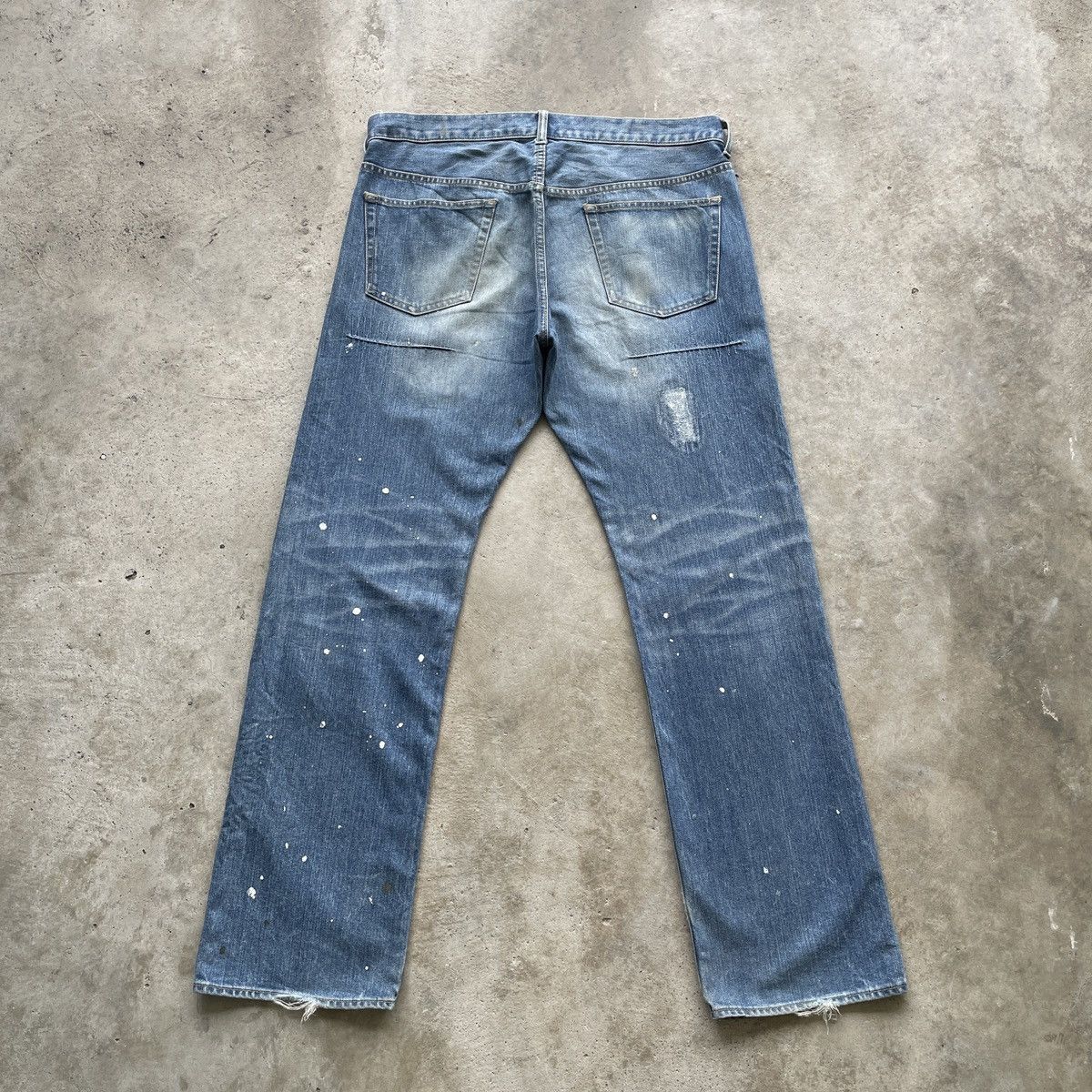 Japanese Brand Vintage Takeo Kikuchi Faded Painter Jean Faded Pants MudWash Size US 36 / EU 52 - 12 Thumbnail