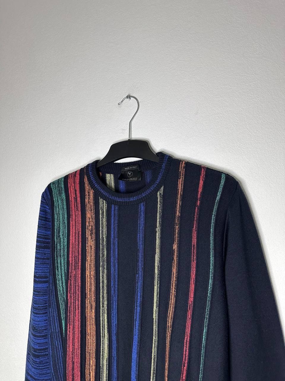 Carlo Colucci Carlo Colucci Knit Sweater Made in Italy Multicolor Striped Size US M / EU 48-50 / 2 - 6 Thumbnail