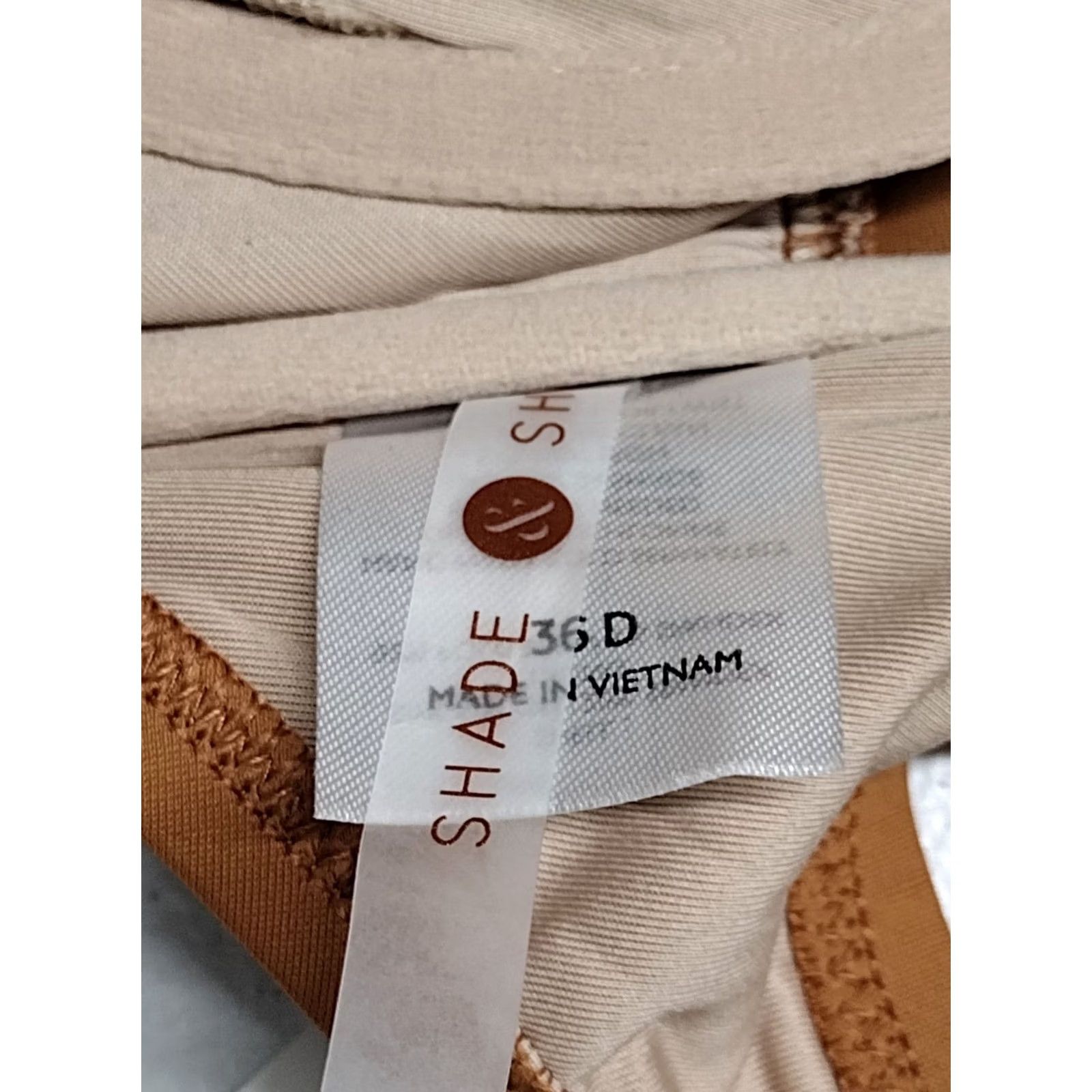 Vintage Shade & Shore Bikini Top Women 36D Brown Key Hole Spaghetti Padded Lined Beach 90s Event Size XS / US 0-2 / IT 36-38 - 5 Thumbnail