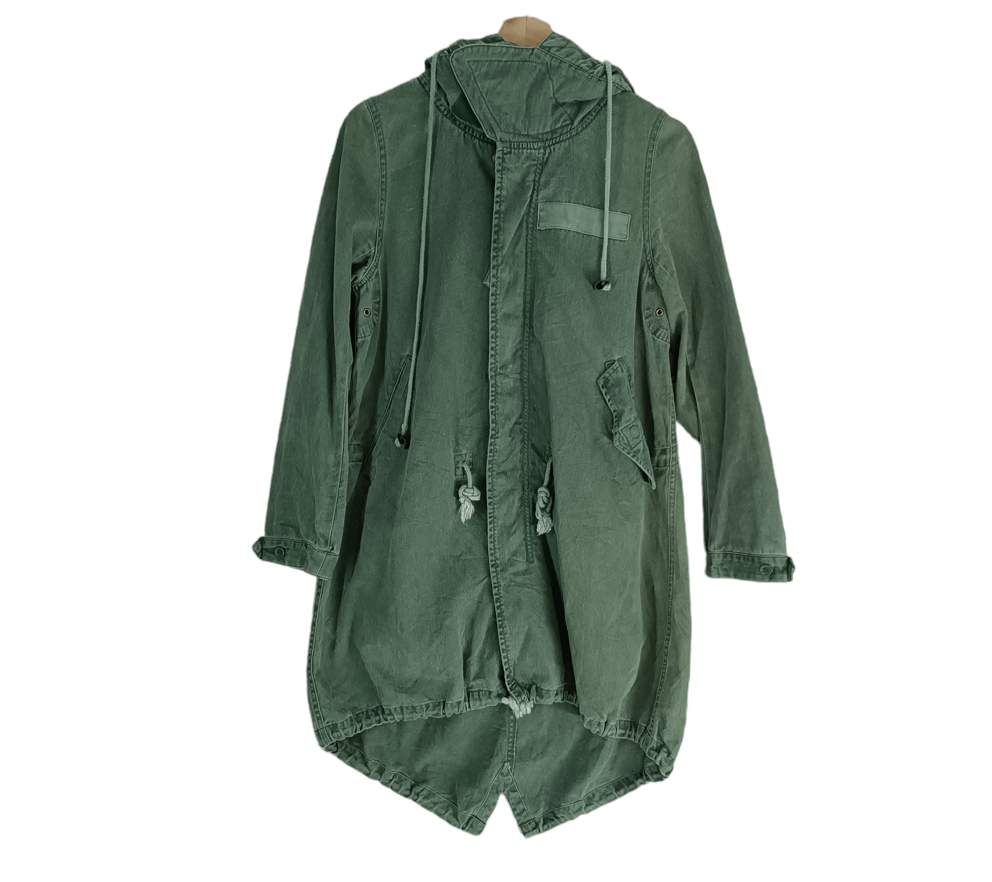 image of Vintage Jeanasis Fishtail Parka Jacket in Green, Men's (Size Small)