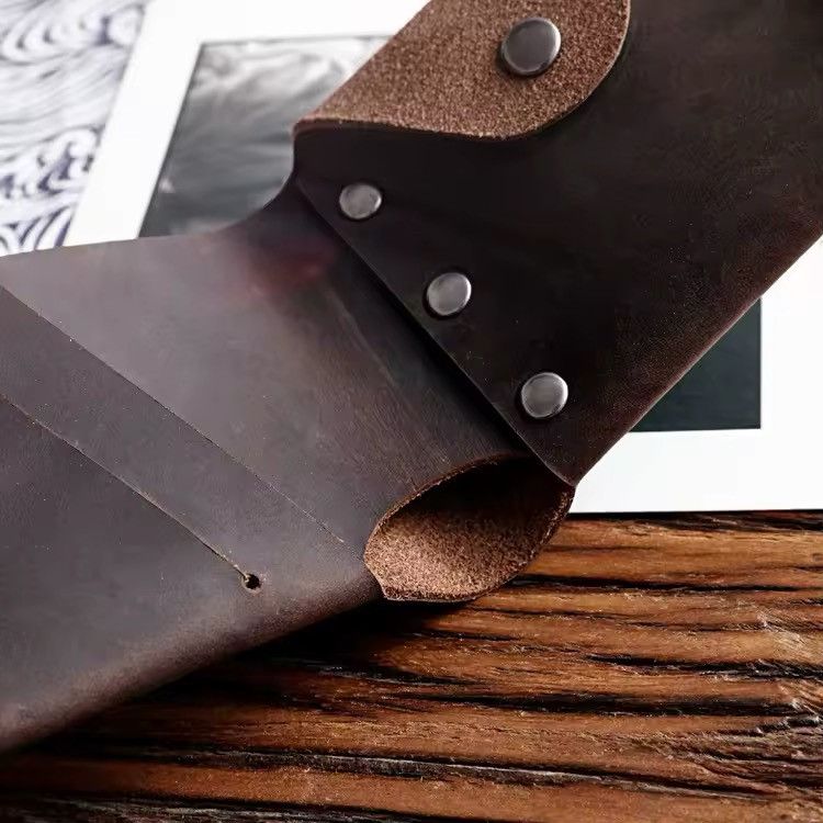 Leather Handmade Real Genuine Leather Brow Wallet Size ONE SIZE - 5 Thumbnail