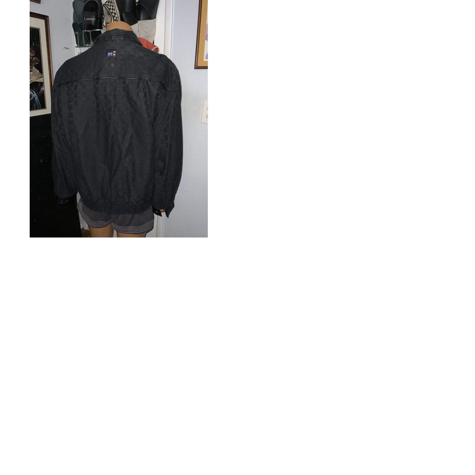 Phat Farm VINTAGE Phat Farm Monogram AOP Suede Trim Bomber Jacket XL Men Black 90s 2000s Dapper 54 Chest Weekend Size US XL / EU 56 / 4 - 9 Thumbnail