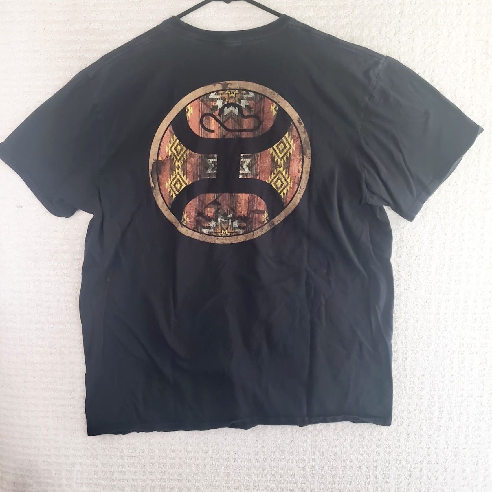 Vintage Hooey Tee Shirt Men's L Black Front & Back Graphic Print Cotton Logo T-Shirt Size US L / EU 52-54 / 3 - 7 Thumbnail