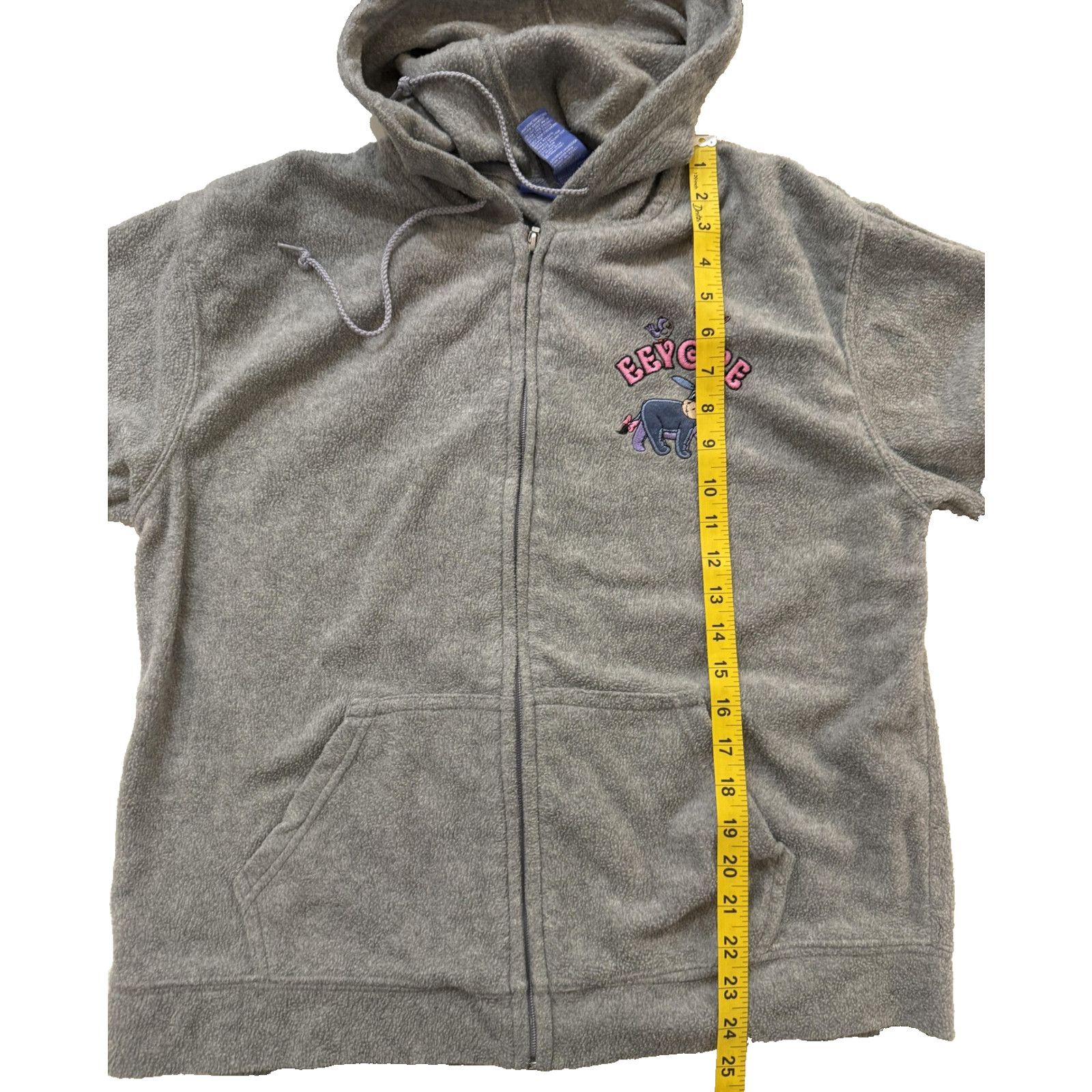 Disney Disney Eeyore Zip Hoodie Womens LG Gray Back Hit Embroidered Size L / US 10 / IT 46 - 5 Thumbnail