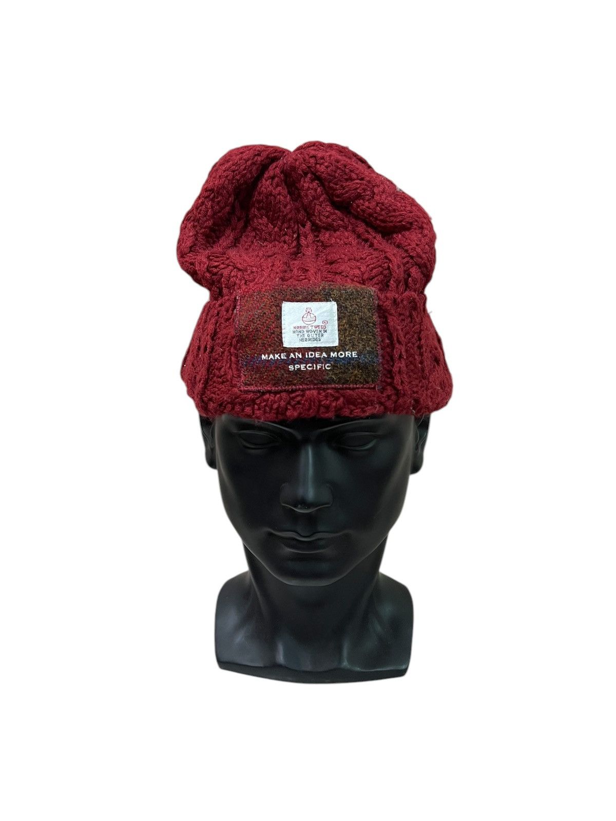 Japanese brand Harris Tweed Closshi Crochet Beanie Hats