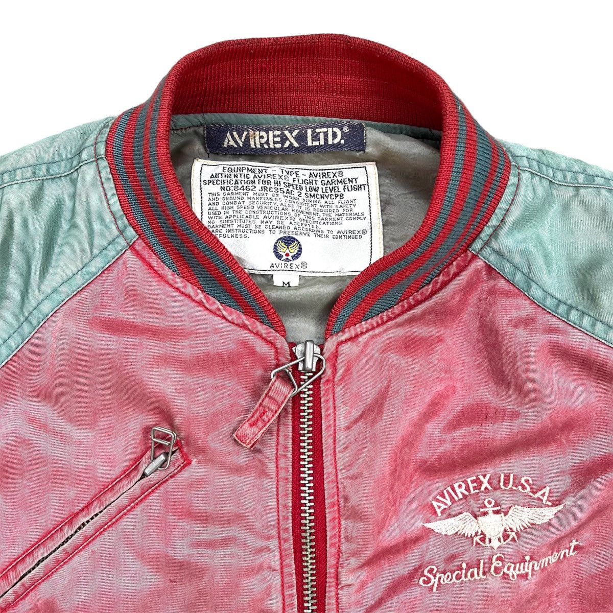 Vintage Avirex USA Big Logo Ma1 Bomber Flight Jacket