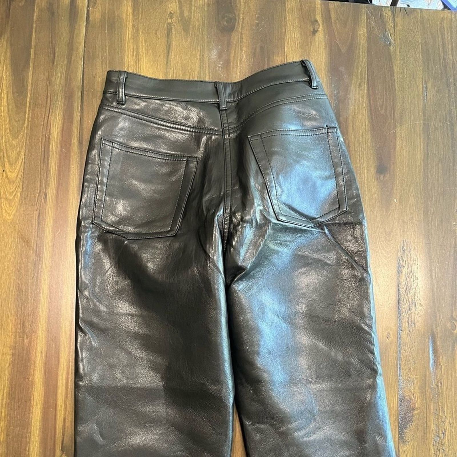 Vintage Wilfred Aritzia The Melina Vegan Leather Cropped Pants Sz 2 Size 26" / US 2 / IT 38 - 10 Thumbnail