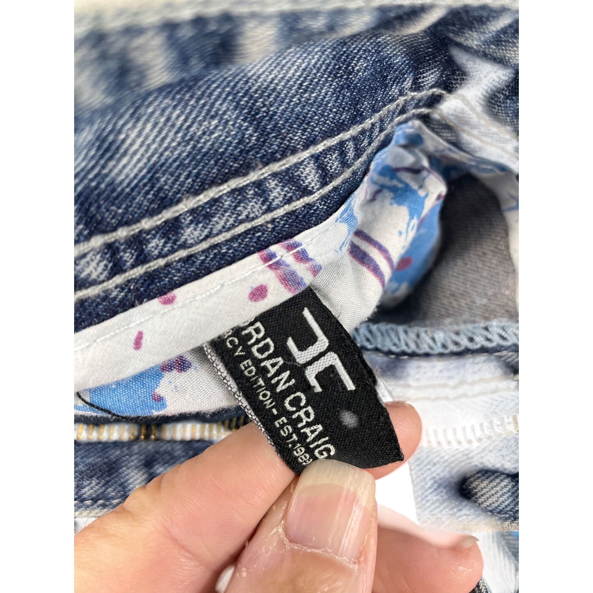 Jordan Craig Jordan Craig Artisan mens blue grunge distressed jeans 38/34 Size US 38 / EU 54 - 11 Thumbnail