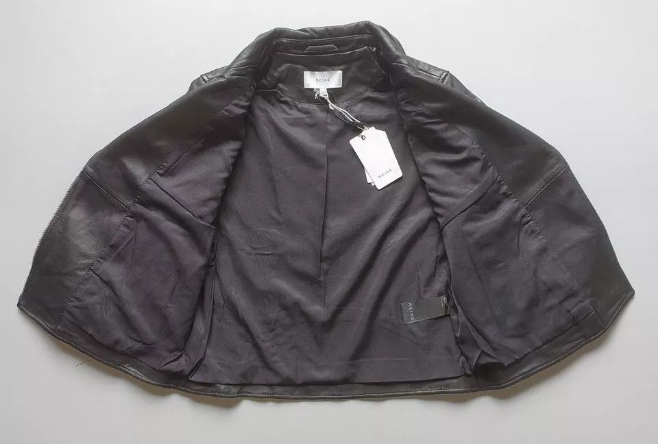 Reiss REISS Women's Geo-Soft Leather Jacket UK12/US8 IFD-0723 Size M / US 6-8 / IT 42-44 - 4 Thumbnail