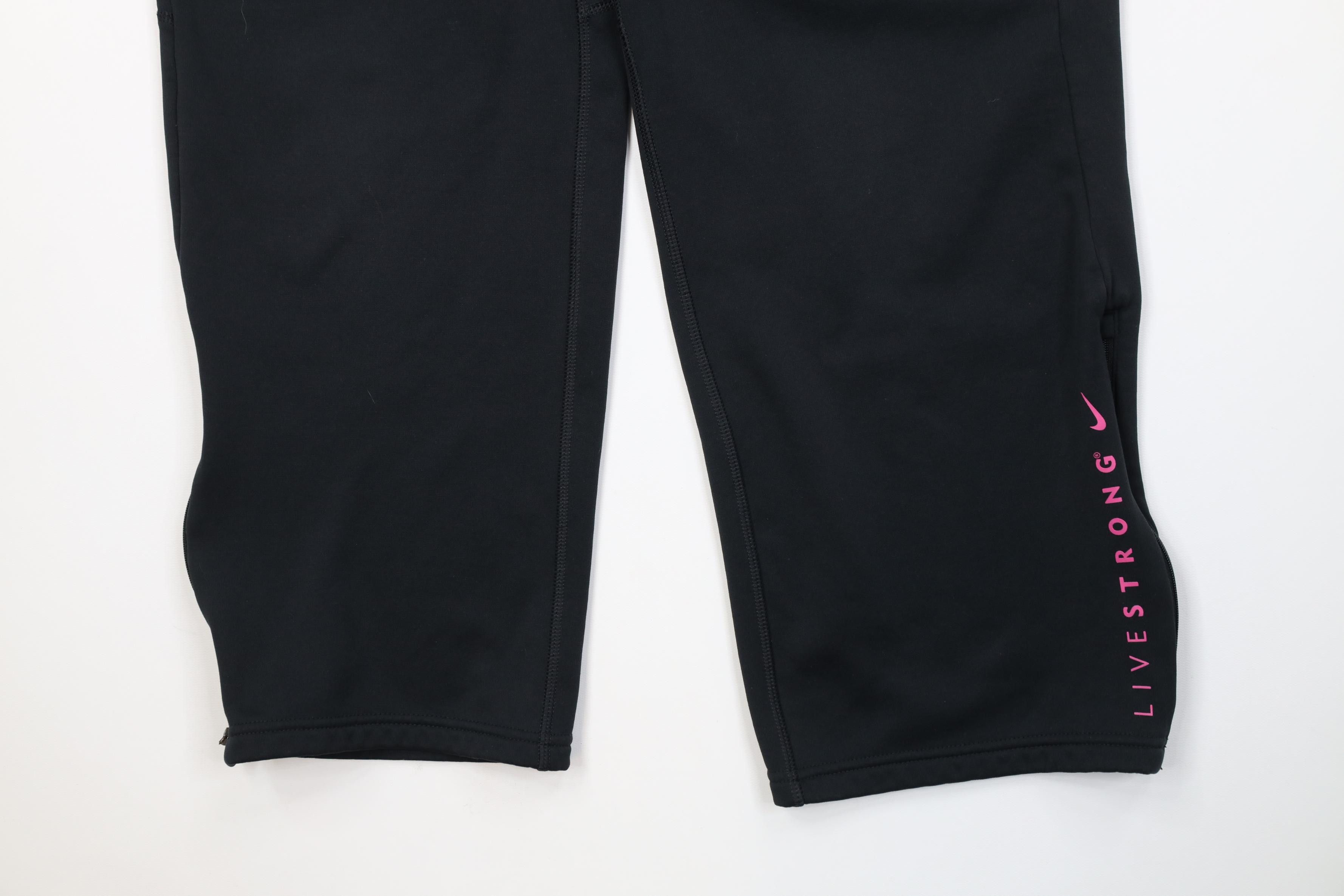 Nike Vintage Nike Livestrong Armstrong Wide Leg Sweatpants Black Size 30" / US 8 / IT 44 - 4 Thumbnail
