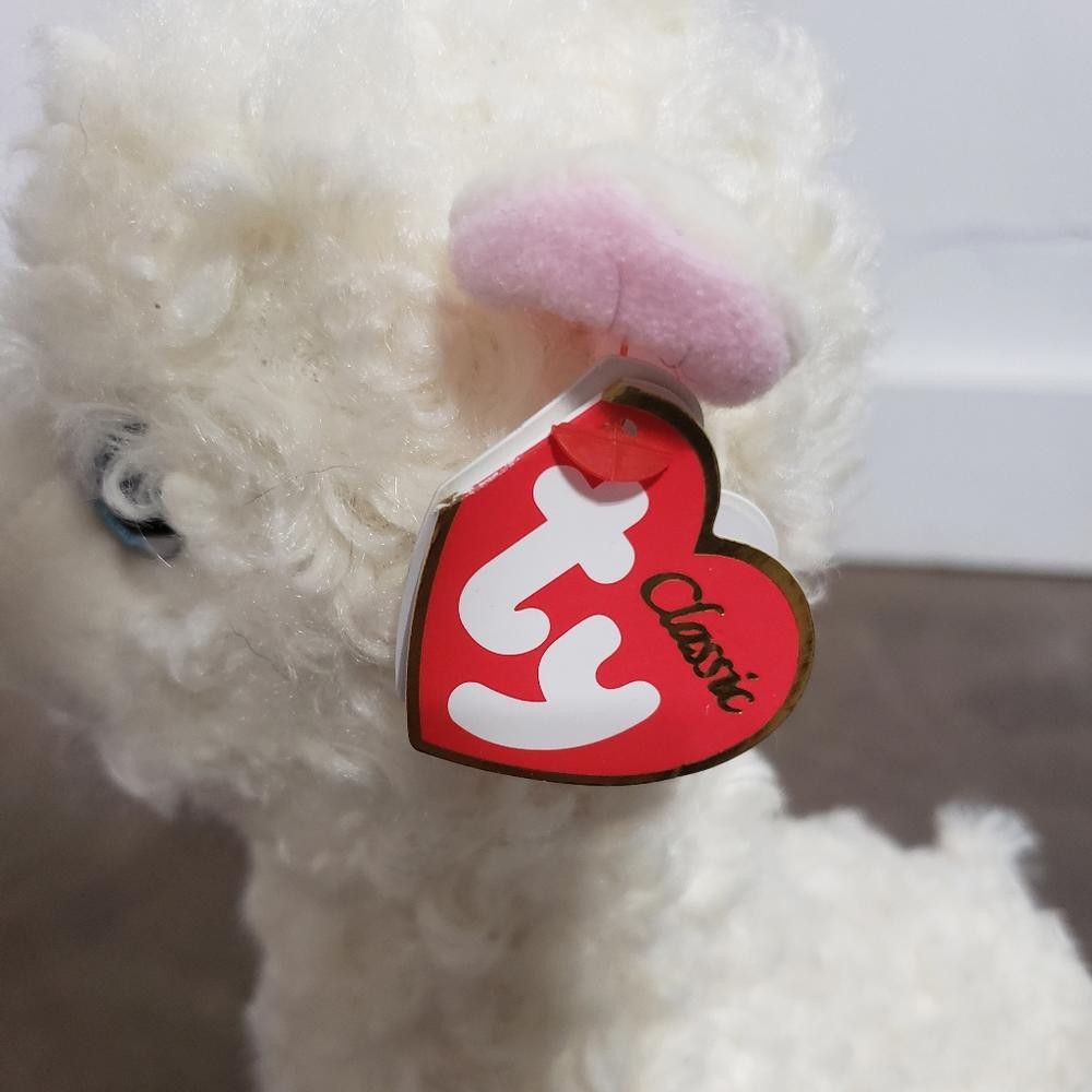 Designer White Classic Llama Lily TY Plush Collectible Size ONE SIZE - 3 Thumbnail