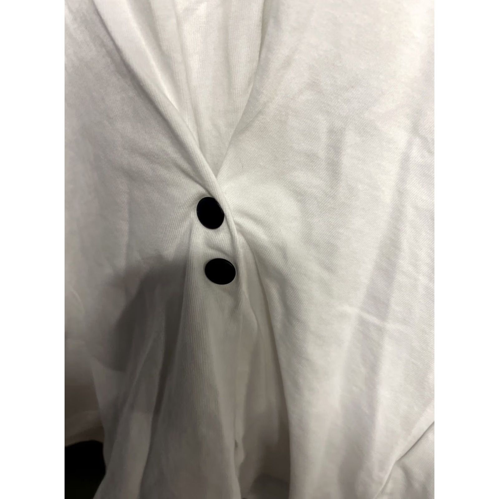 Zara Zara Shirt Women's Small White Side Button Large Size L / US 10 / IT 46 - 2 Thumbnail